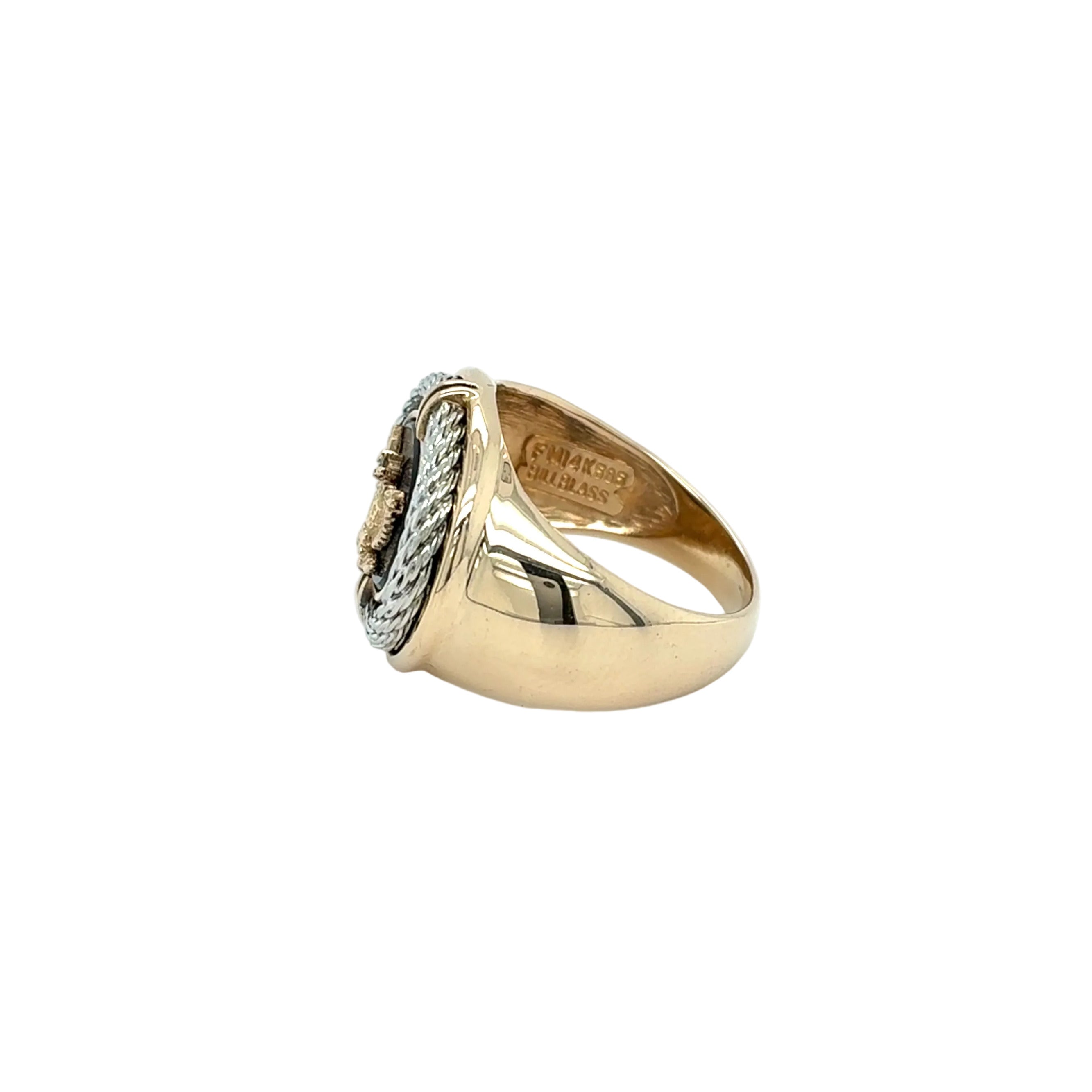 Ring Gelbgold Weißgold Brilliant 585/14 KT Gr.59