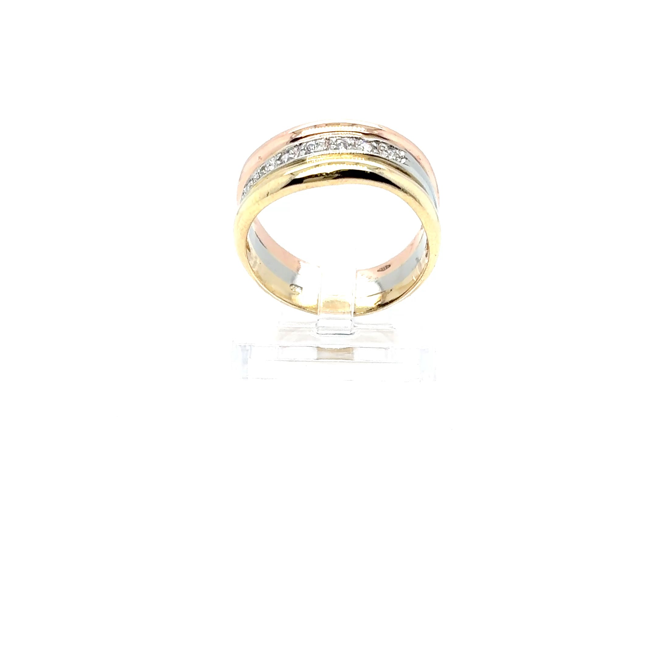 Tricolor Gold Ring 585 14kt Gr.59