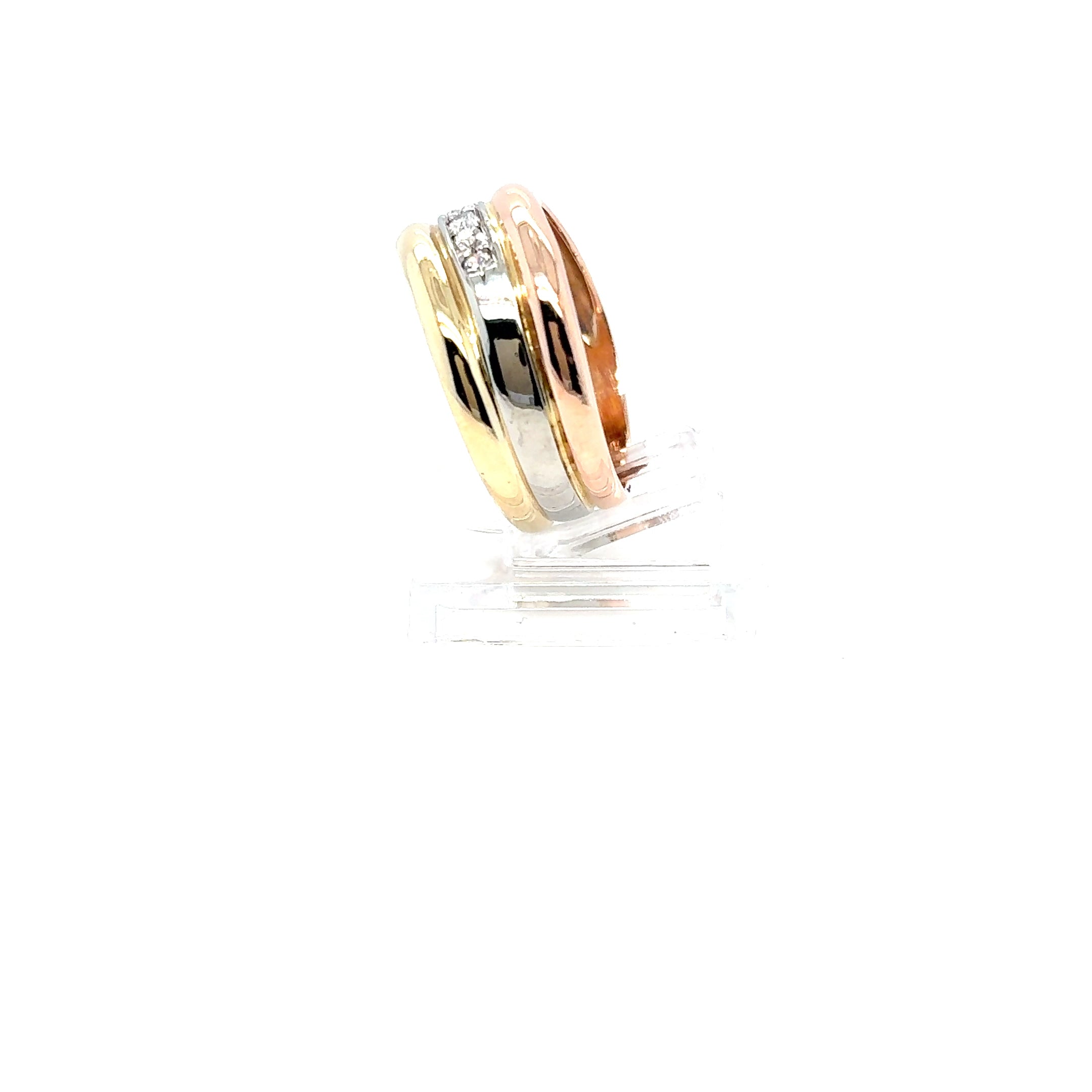 Tricolor Gold Ring 585 14kt Gr.59