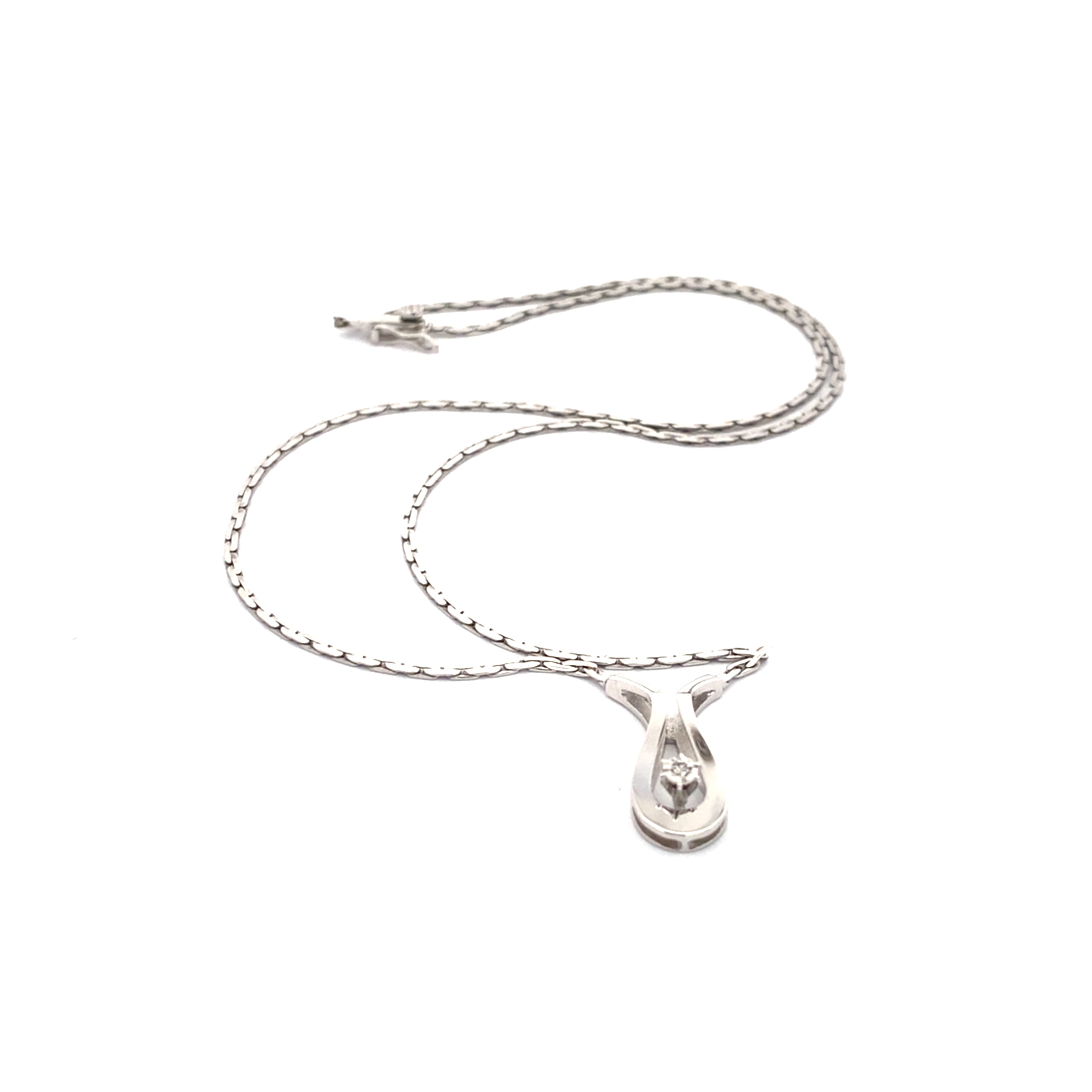 Collier Weißgold mit einem Brillanten