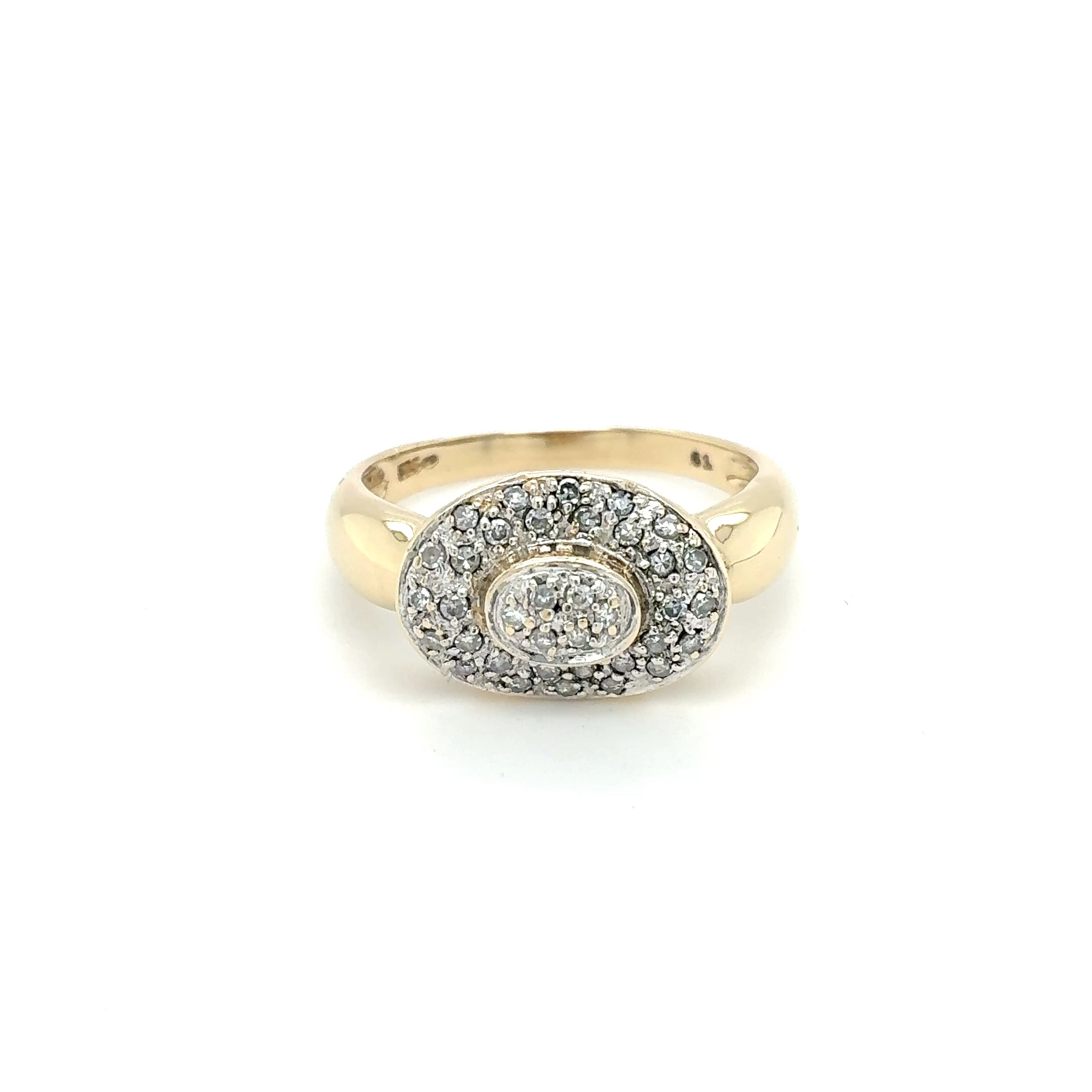 Goldring Ring Brillanten 585/14 KT Gold Gr.60,5