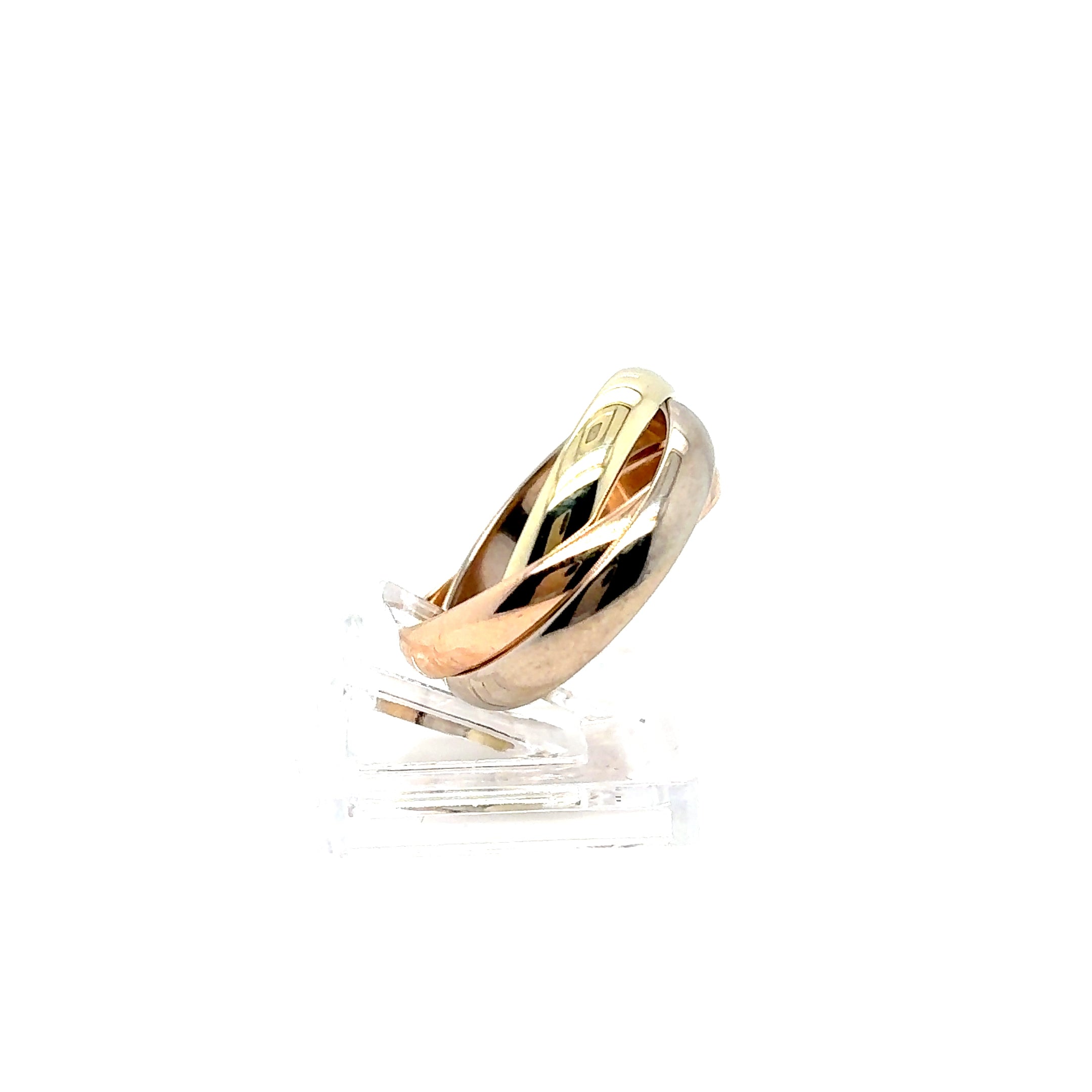 Dreierring Tricolor 585/14 kt