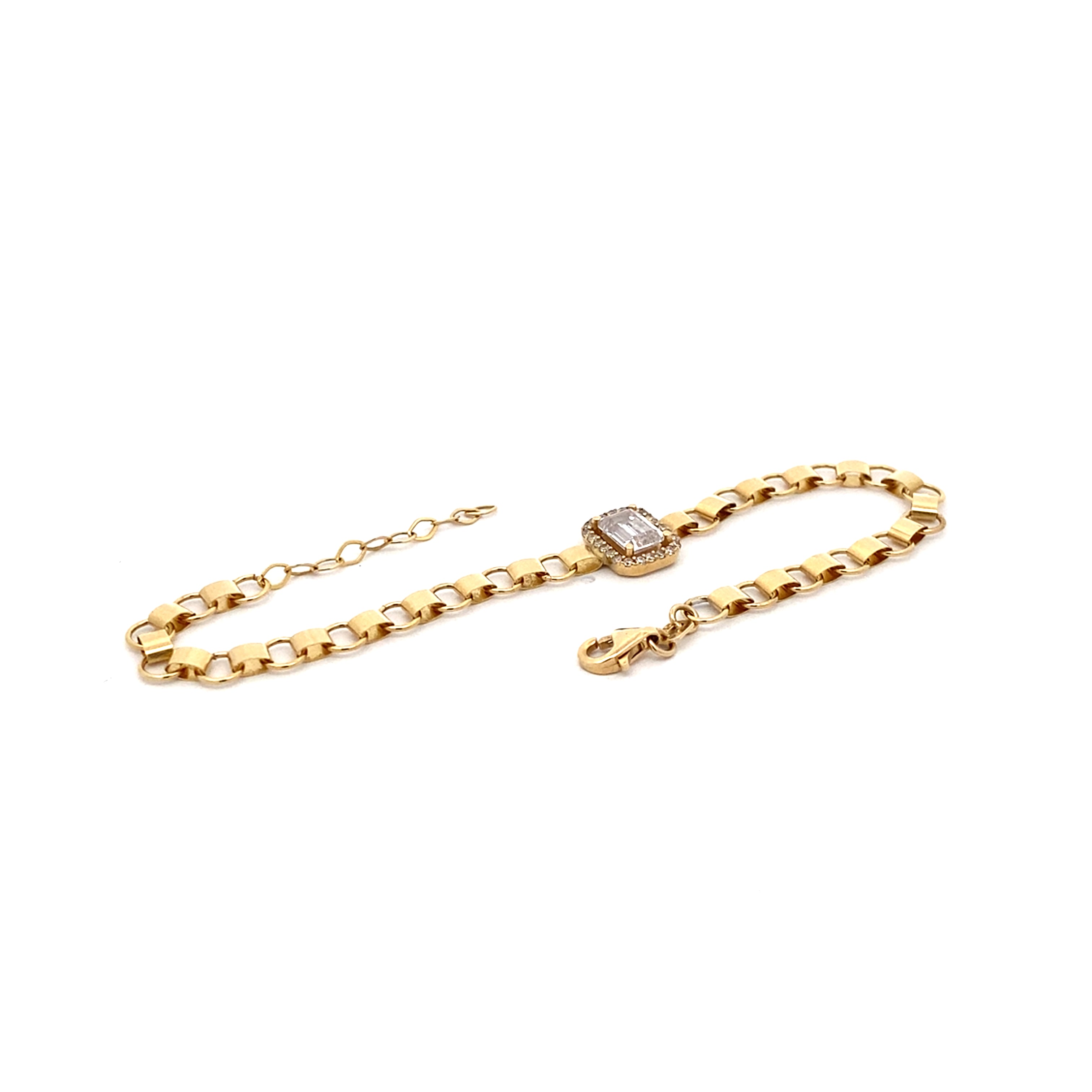 Armband Gelbgold 585 mit farblosen Steinen