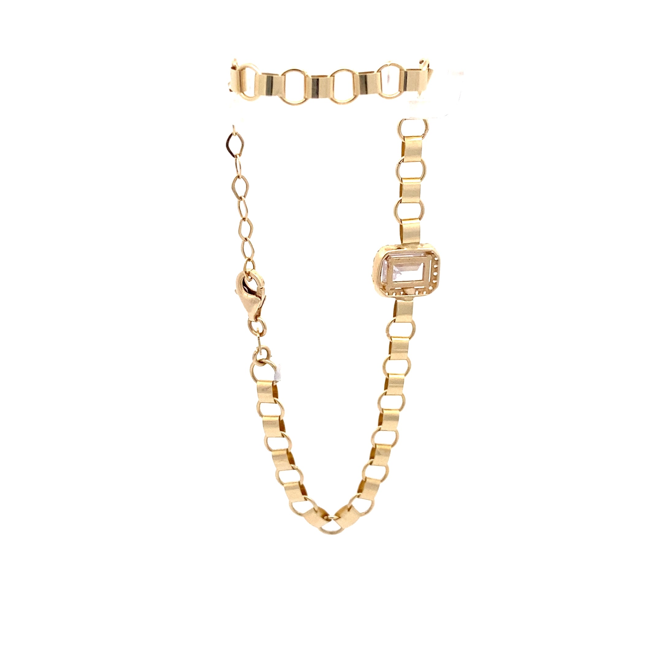 Armband Gelbgold 585 mit farblosen Steinen