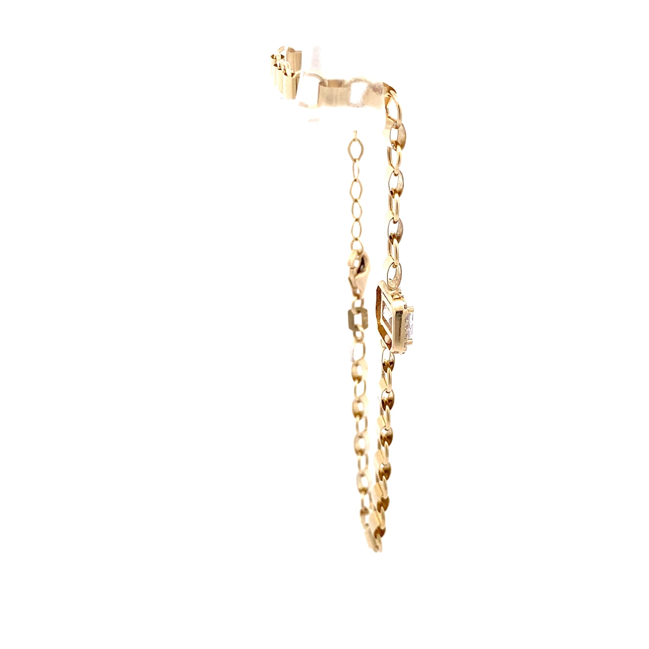 Armband Gelbgold 585 mit farblosen Steinen