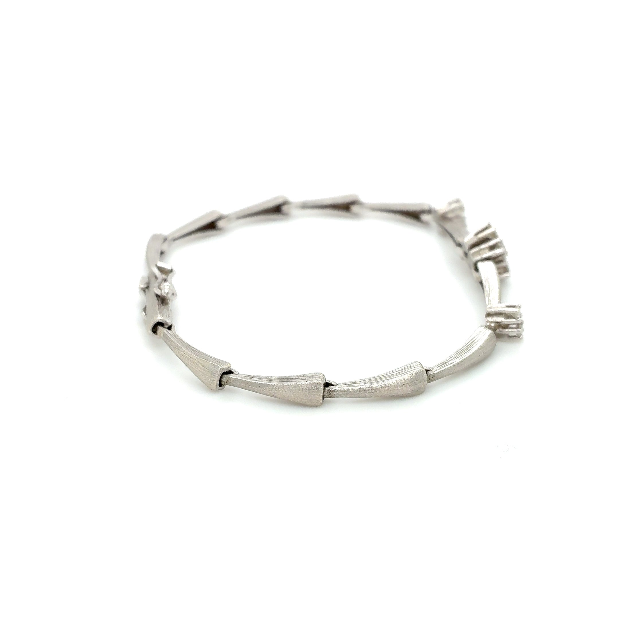 Armband Weißgold Brillanten 585 Gold 14kt L: 16,5cm