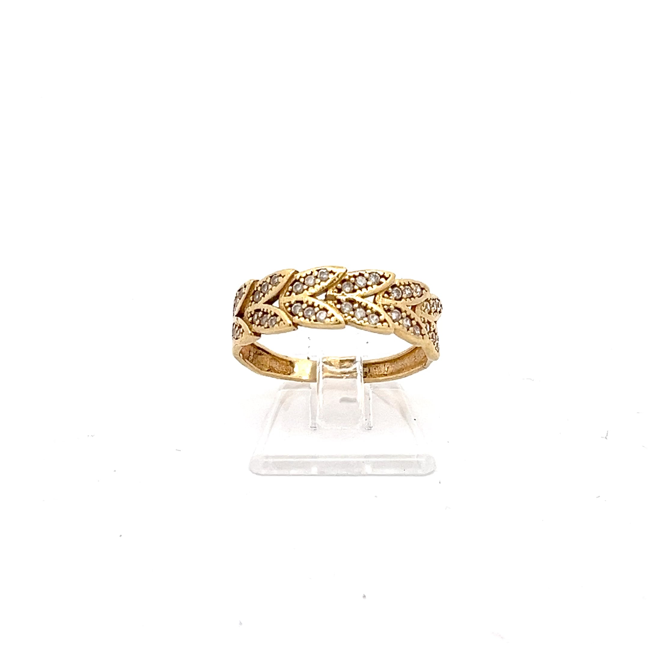 Ring mit Zirkonia Gelb Gold 585/14kt Gr. 52