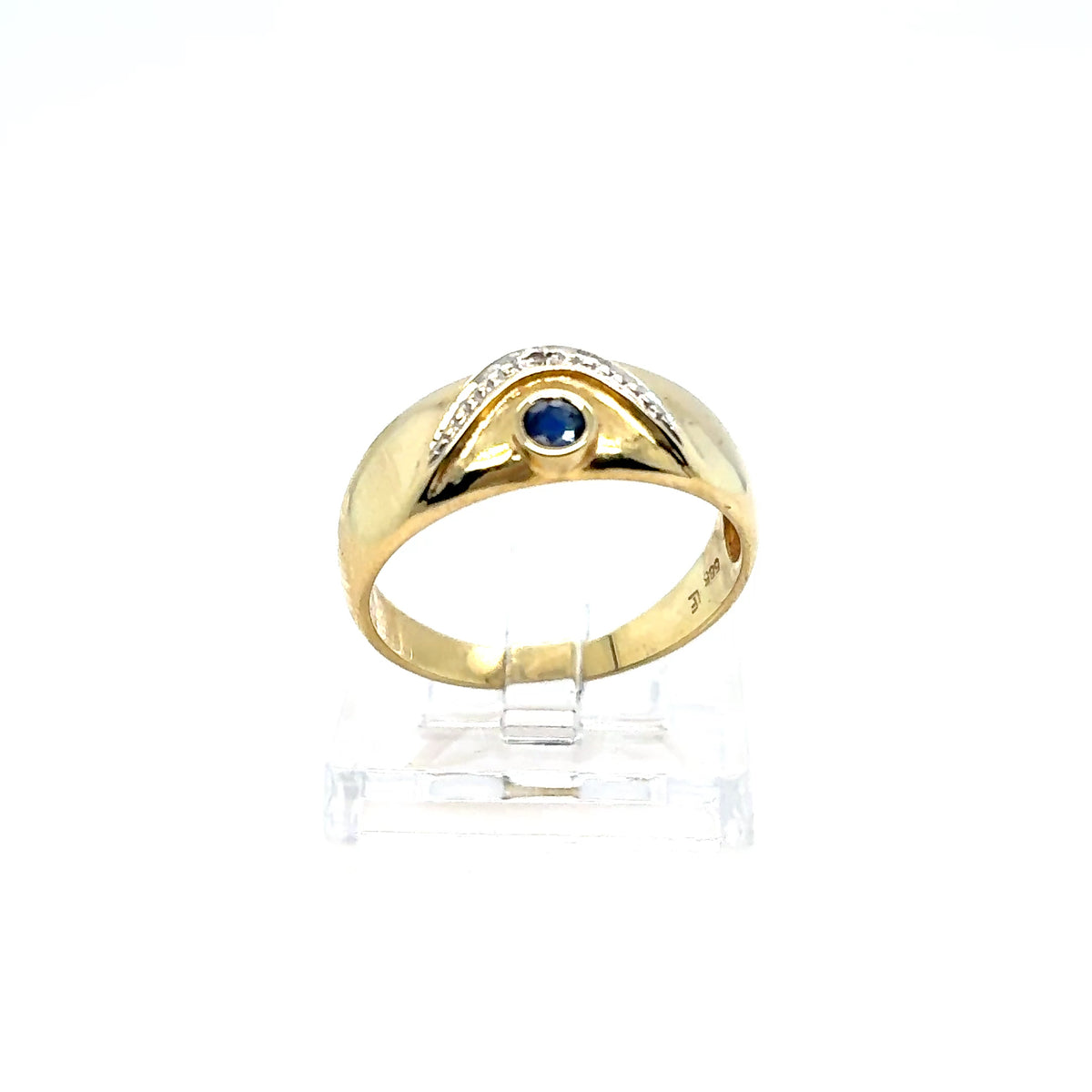 Ring Gelb-/Weißgold 585/14 kt Diamant Gr.57