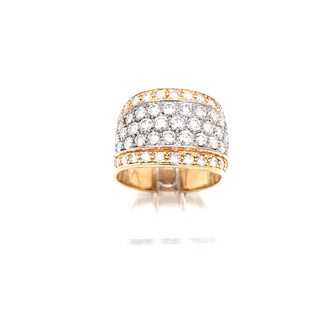 Damen Ring Gelbgold 750 18 kt 53 Brillanten *55* Schmuck Geschenk