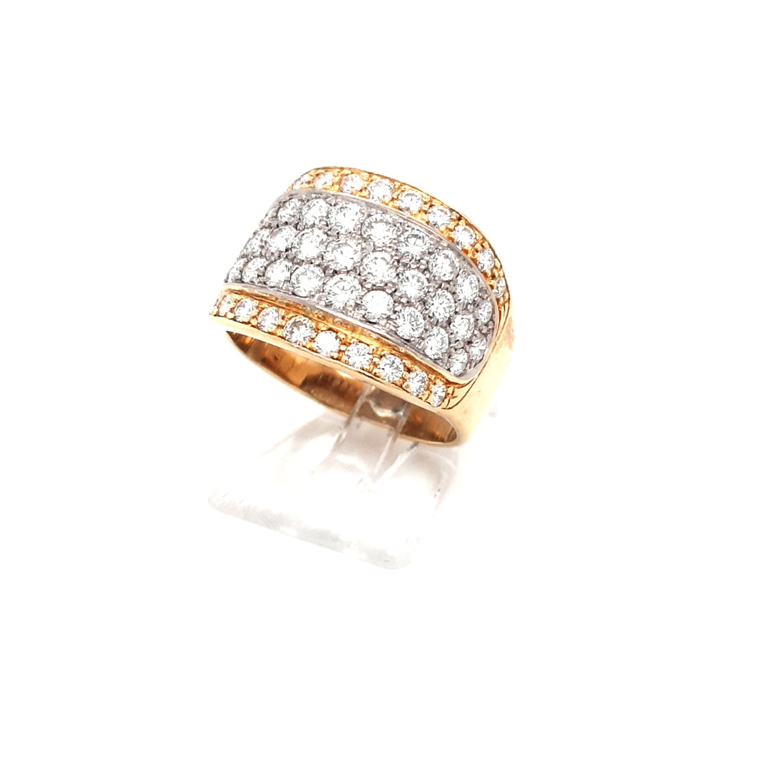 Damen Ring Gelbgold 750 18 kt 53 Brillanten *55* Schmuck Geschenk