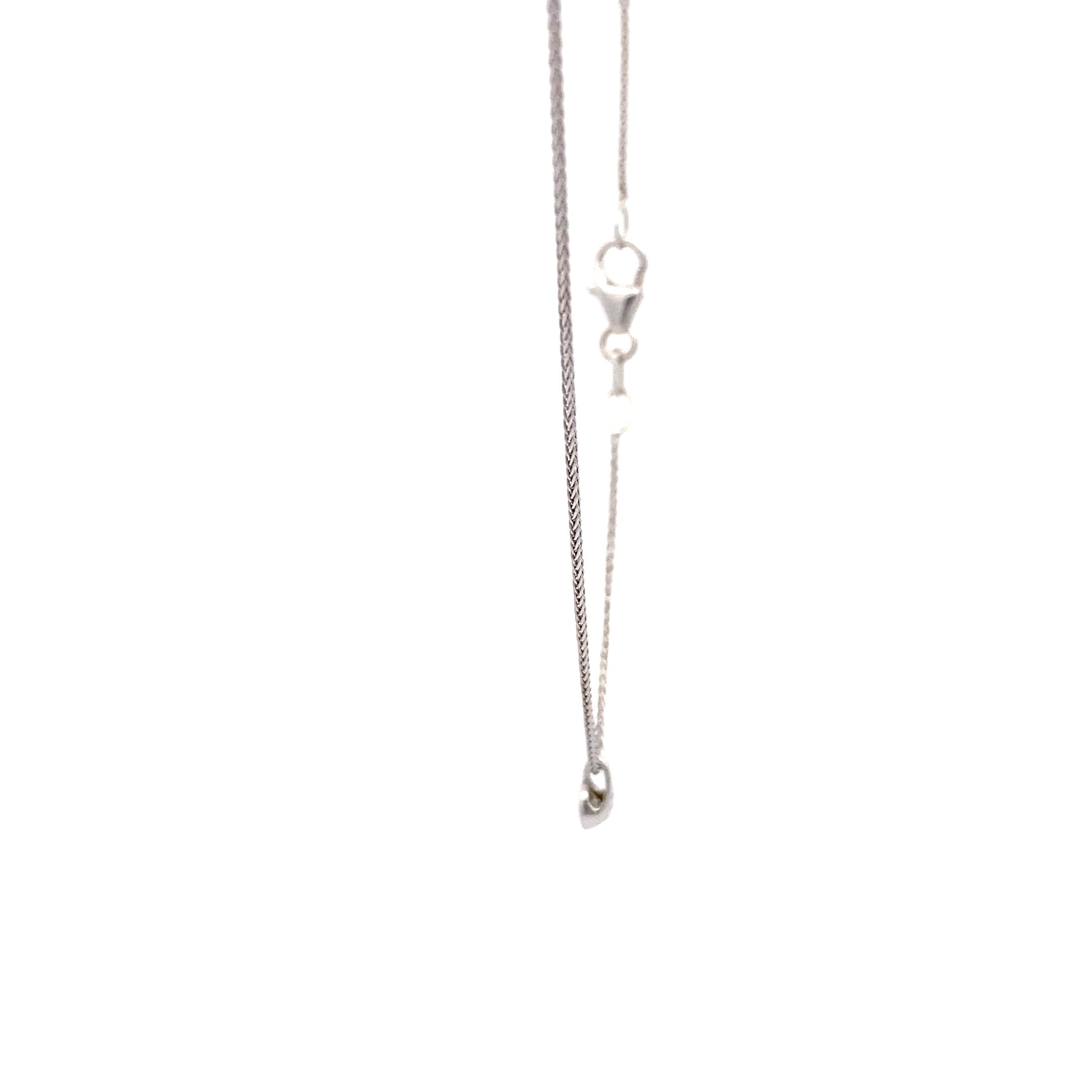Feine Kette Weißgold 585 mit Anhänger mit 1 Brillant ca.0,01 ct