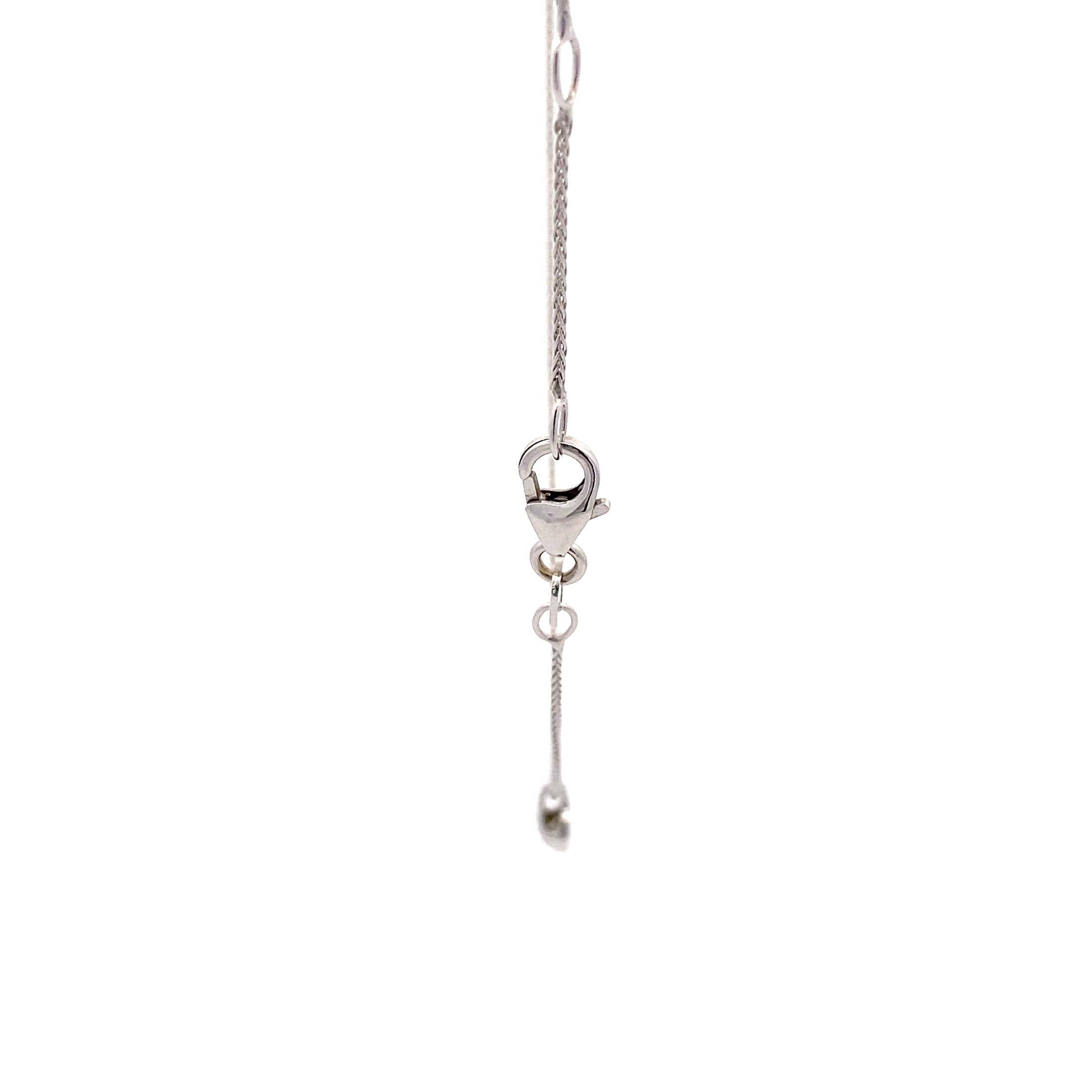 Feine Kette Weißgold 585 mit Anhänger mit 1 Brillant ca.0,01 ct