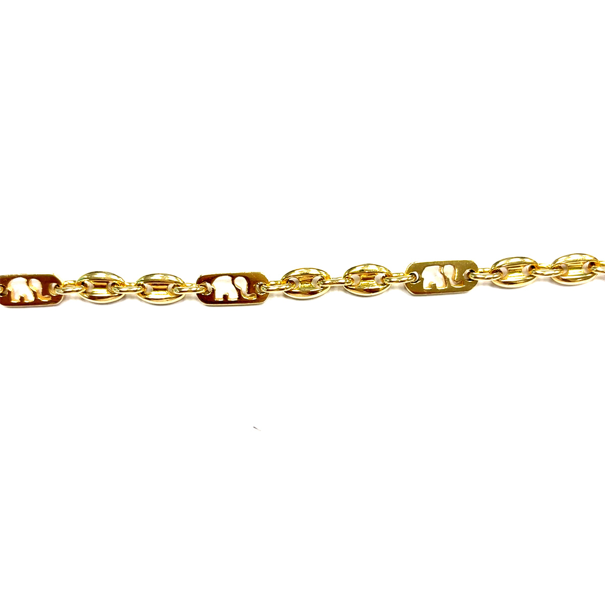 Plattenbohnenarmband Gelbgold 750/18kt 19 cm