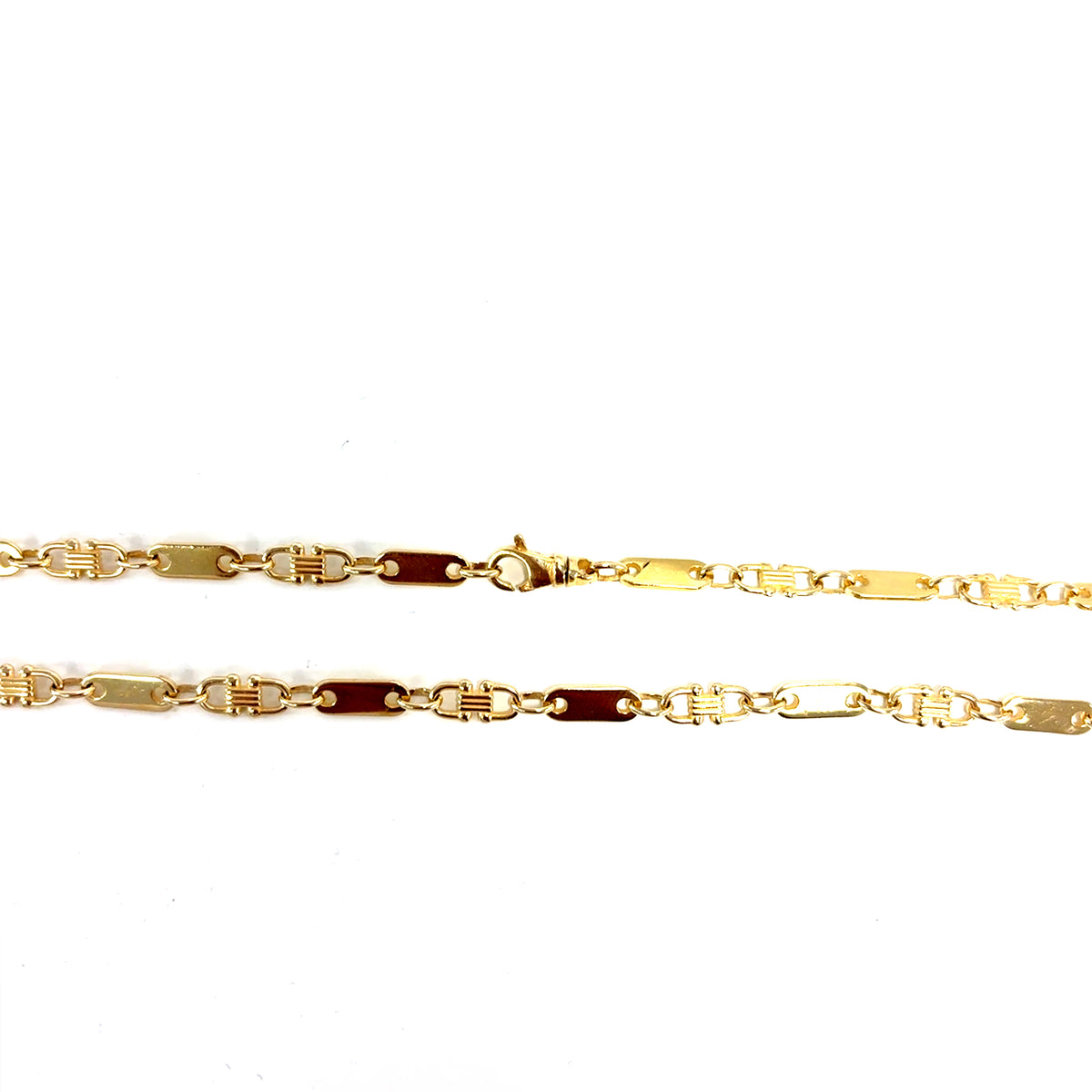 Plattensteigbügelkette 585/14kt ca. 54 cm