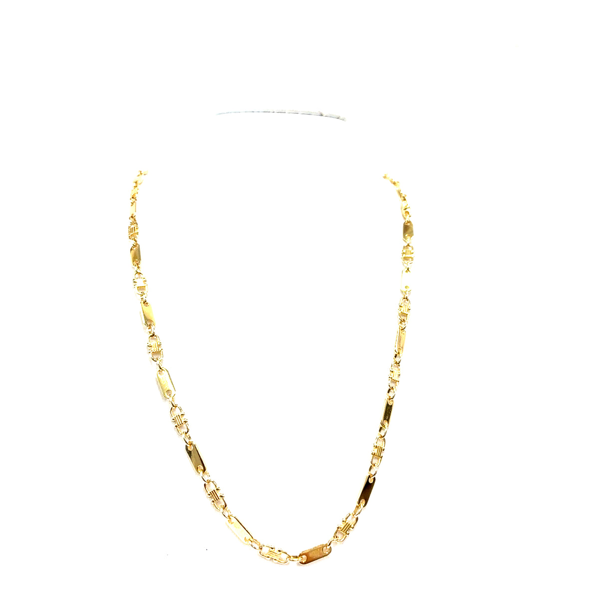 Plattensteigbügelkette 585/14kt ca. 54 cm
