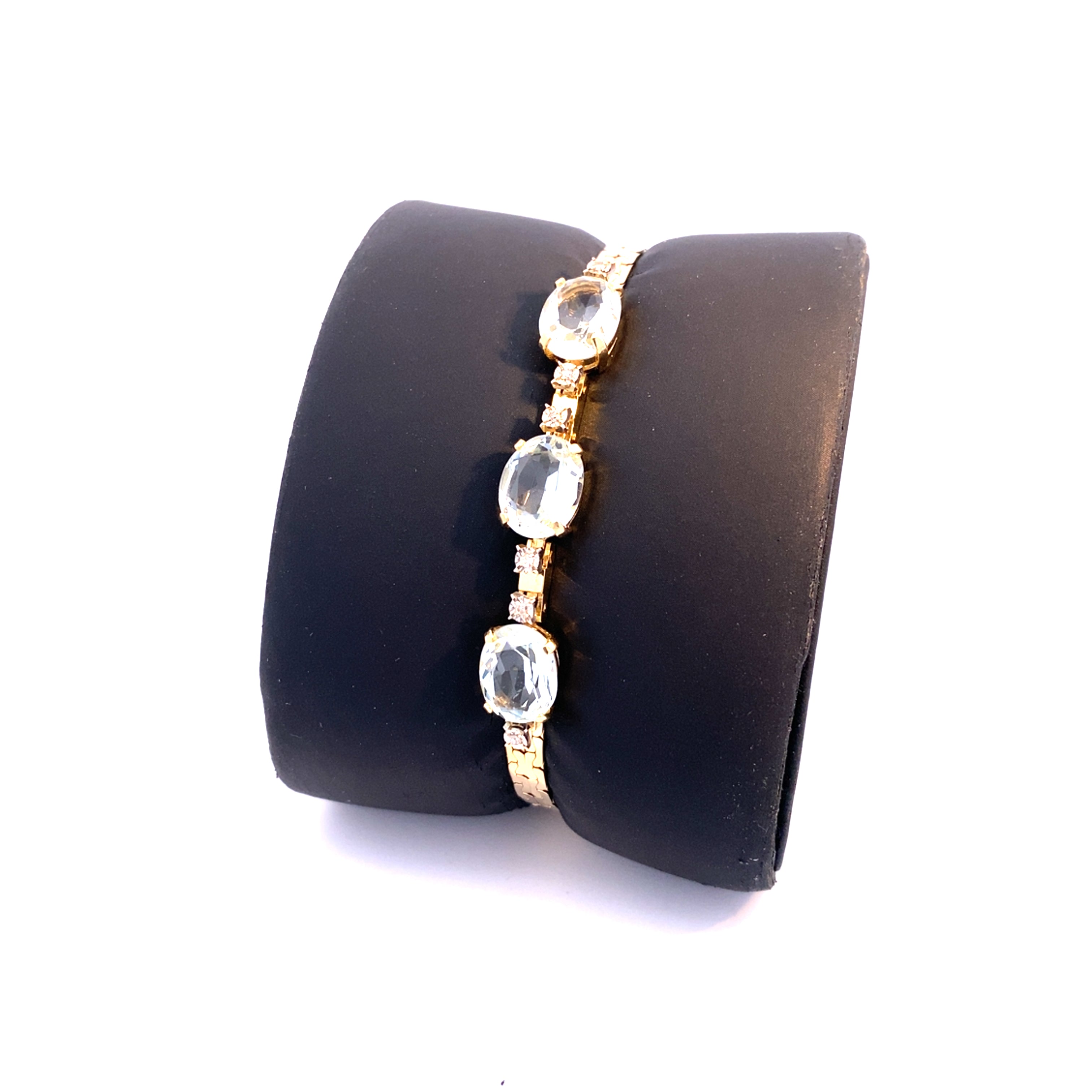 Armband Gelbgold 585 mit 6 Brillanten je ca. 0,01 ct