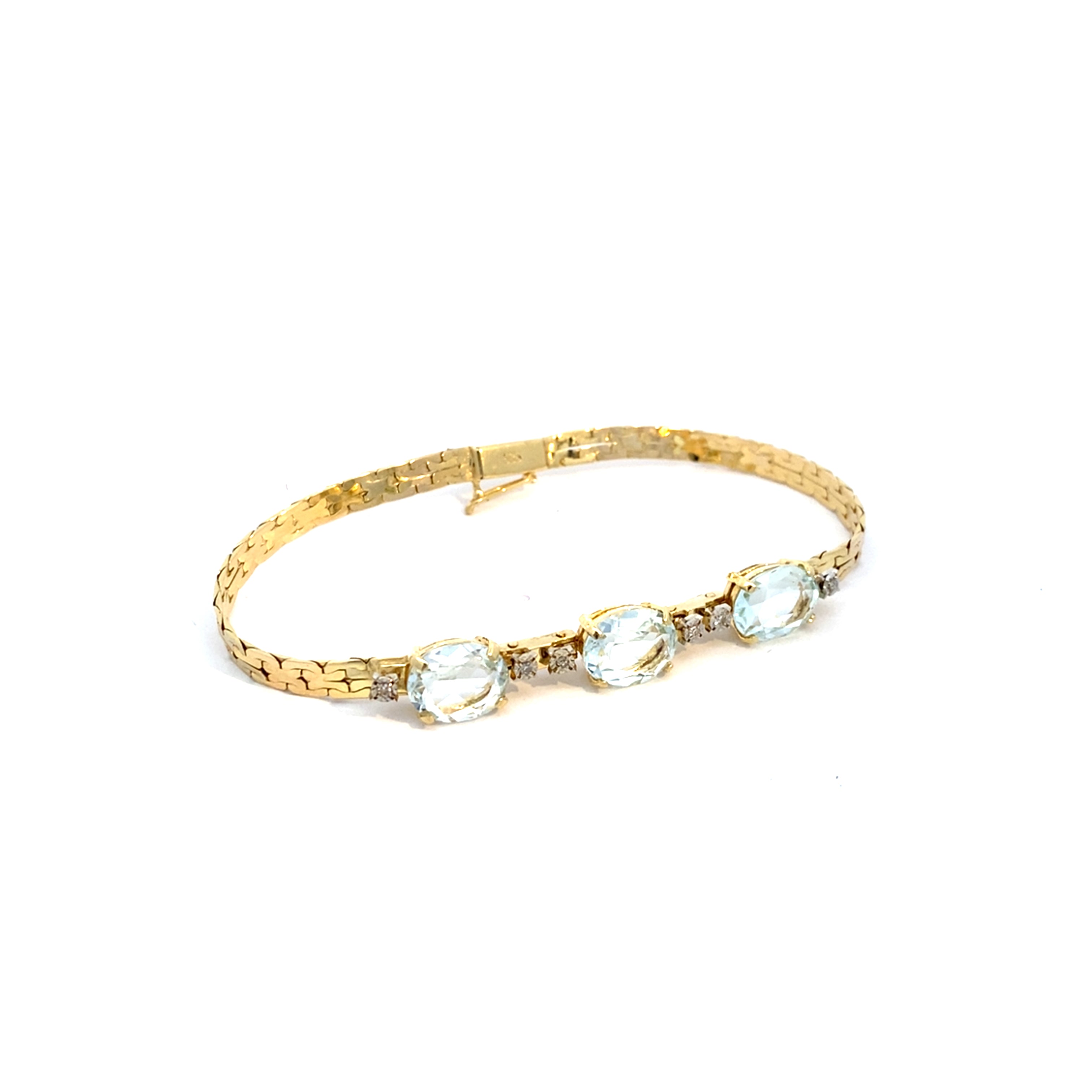 Armband Gelbgold 585 mit 6 Brillanten je ca. 0,01 ct
