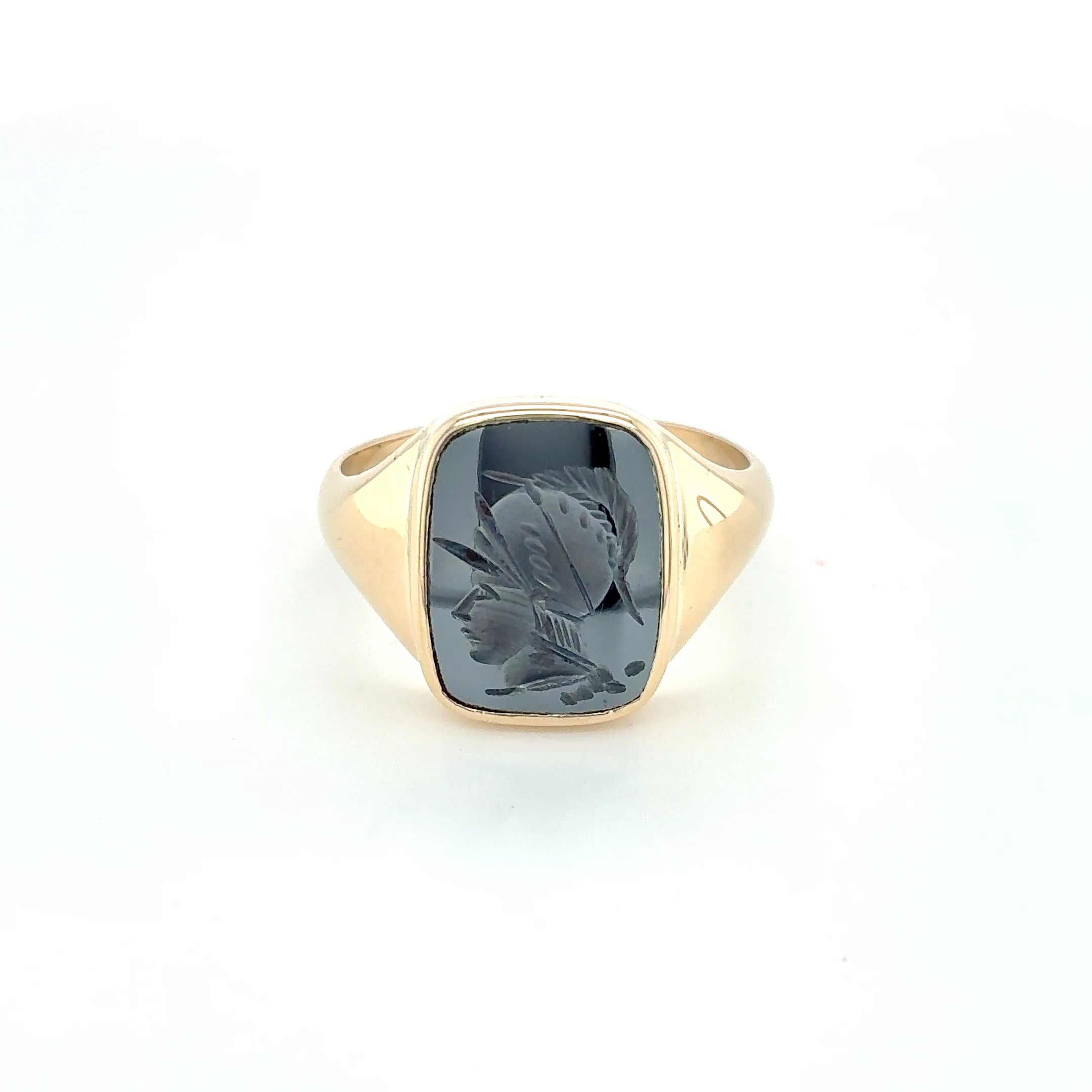 Siegelring 585 Gelbgold 14kt Ring Gold Gr. 66