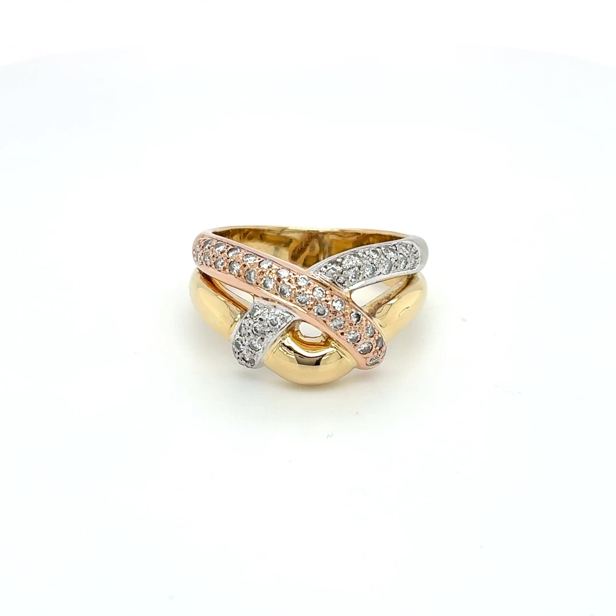 Damenring 750 Gelbgold 18kt Brillanten Gold Gr.55