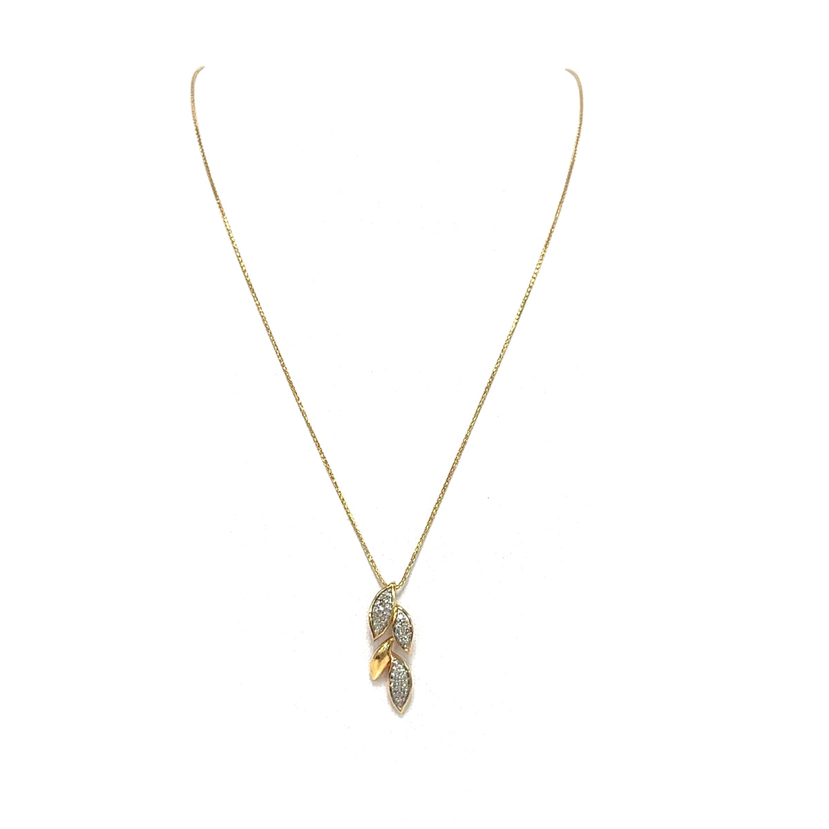 Kette Gelbgold 375/9kt Diamant ca.48 cm