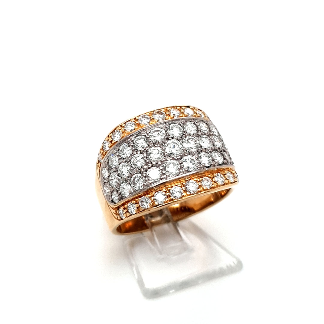 Damen Ring Gelbgold 750 18 kt 53 Brillanten *55* Schmuck Geschenk