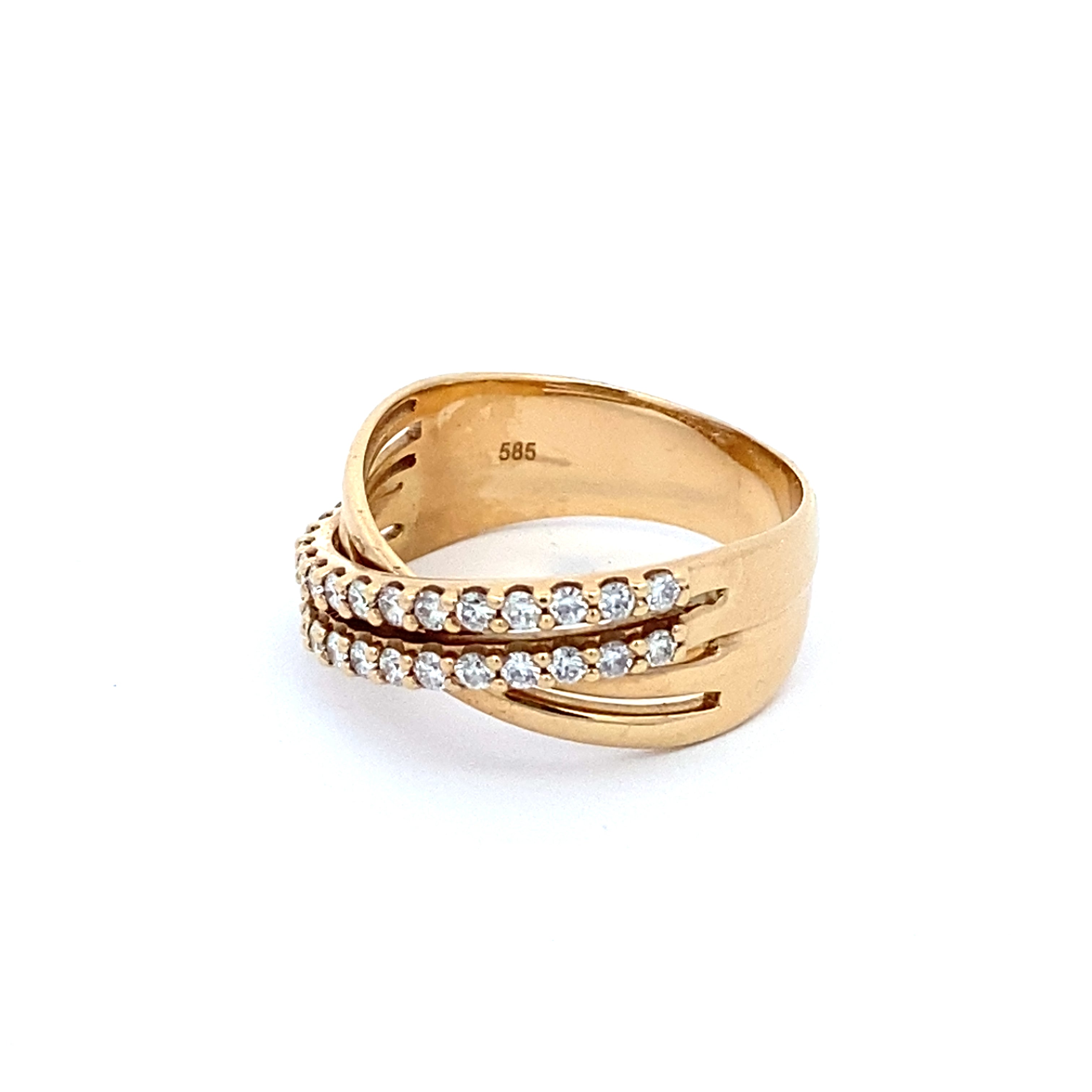 Brillantenring Gelbgold 585 30 Brillanten zusammen ca.0,6 ct