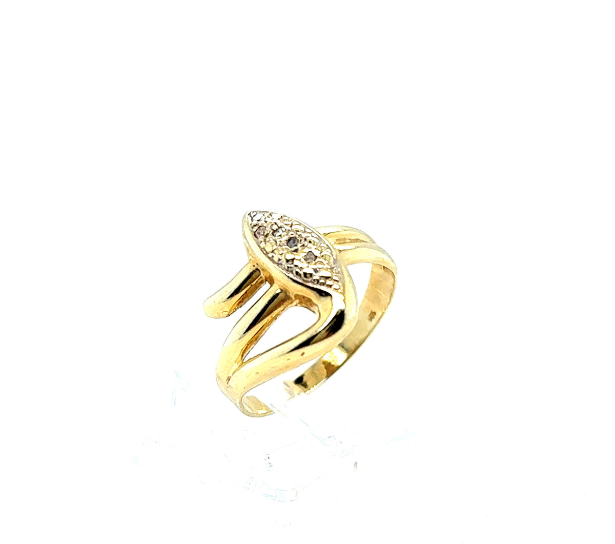 Ring Gelbgold "Schlange" 585/14kt Diamant