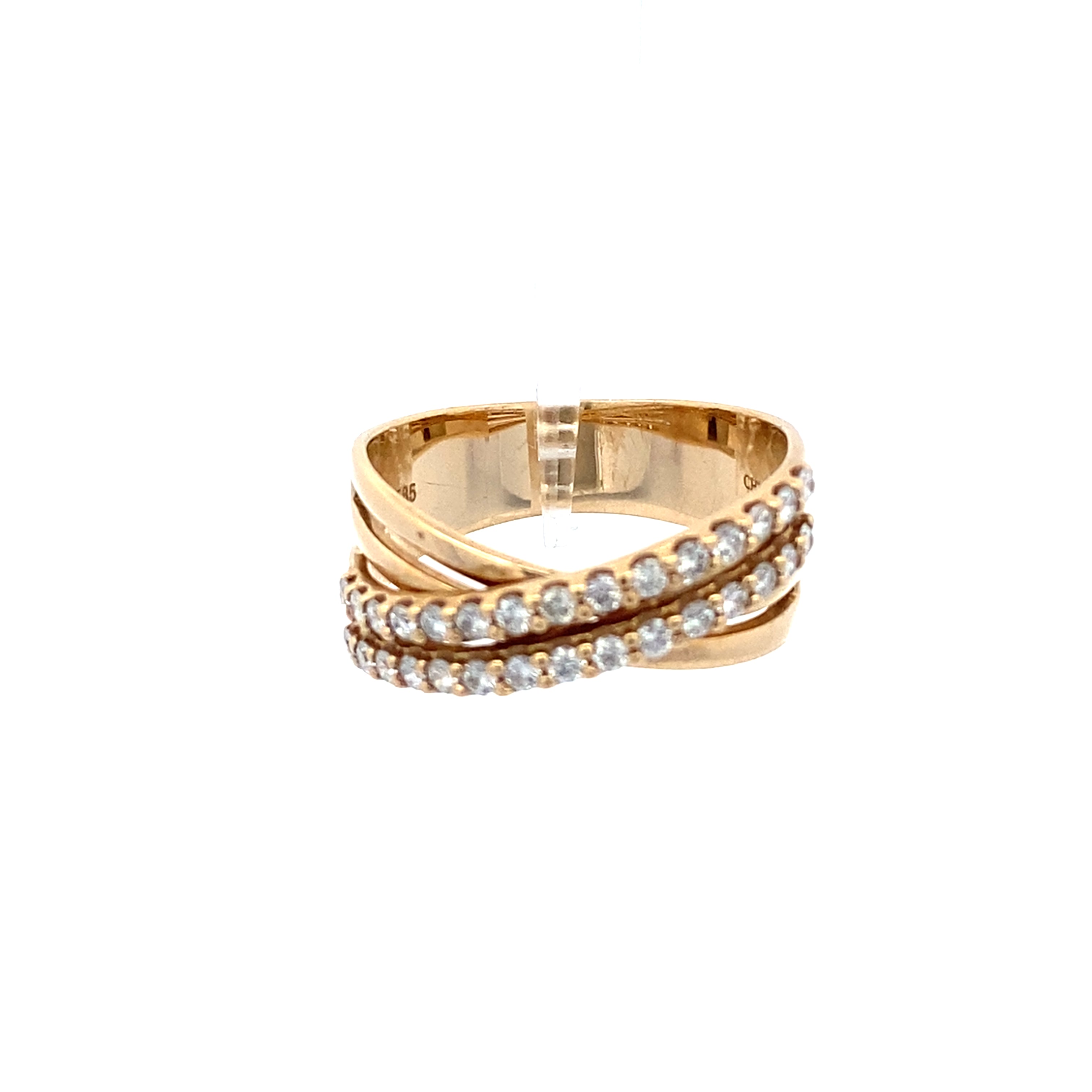 Brillantenring Gelbgold 585 30 Brillanten zusammen ca.0,6 ct