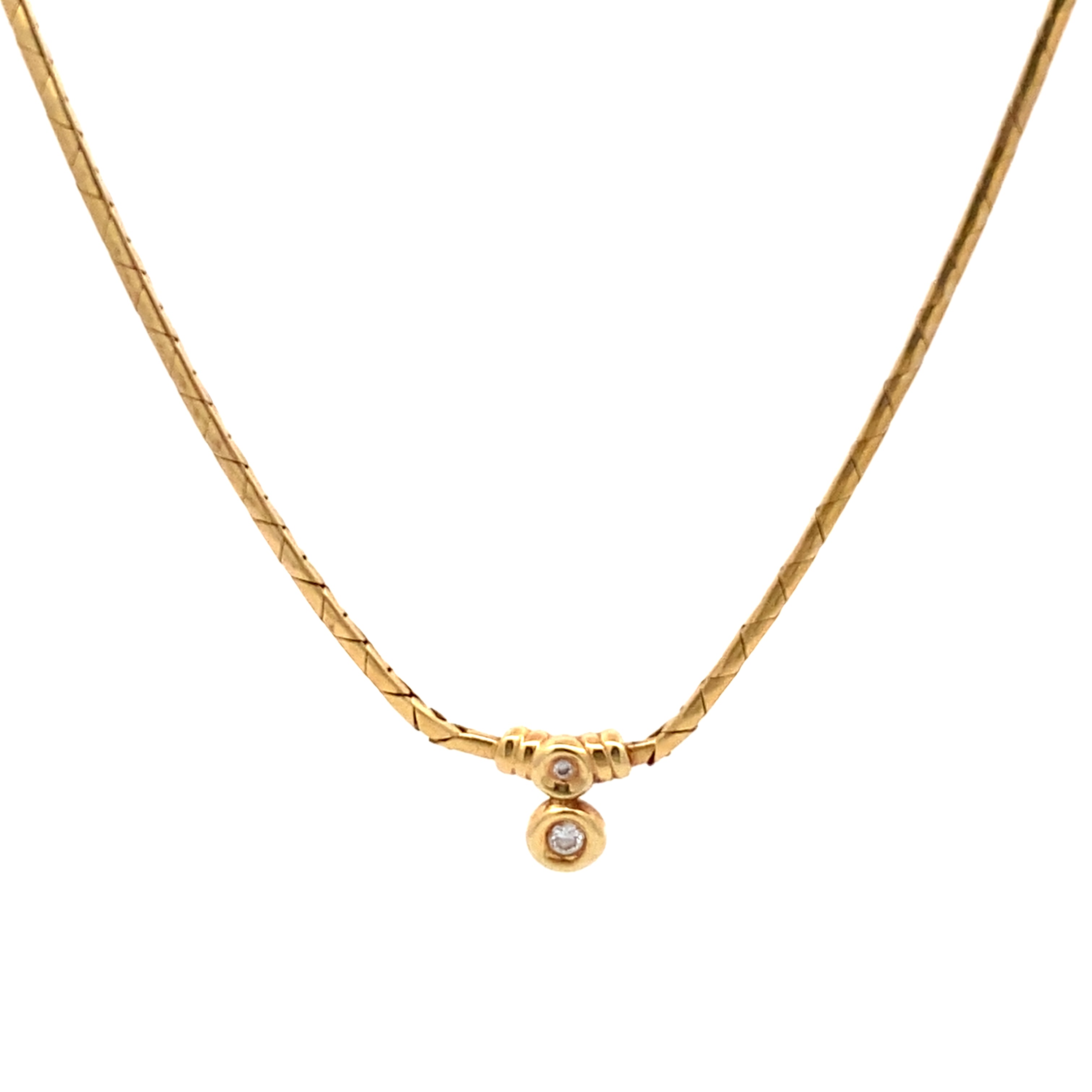 Collier Gelbgold 585 mit Brillanten ca.0,05ct und ca.0,01ct