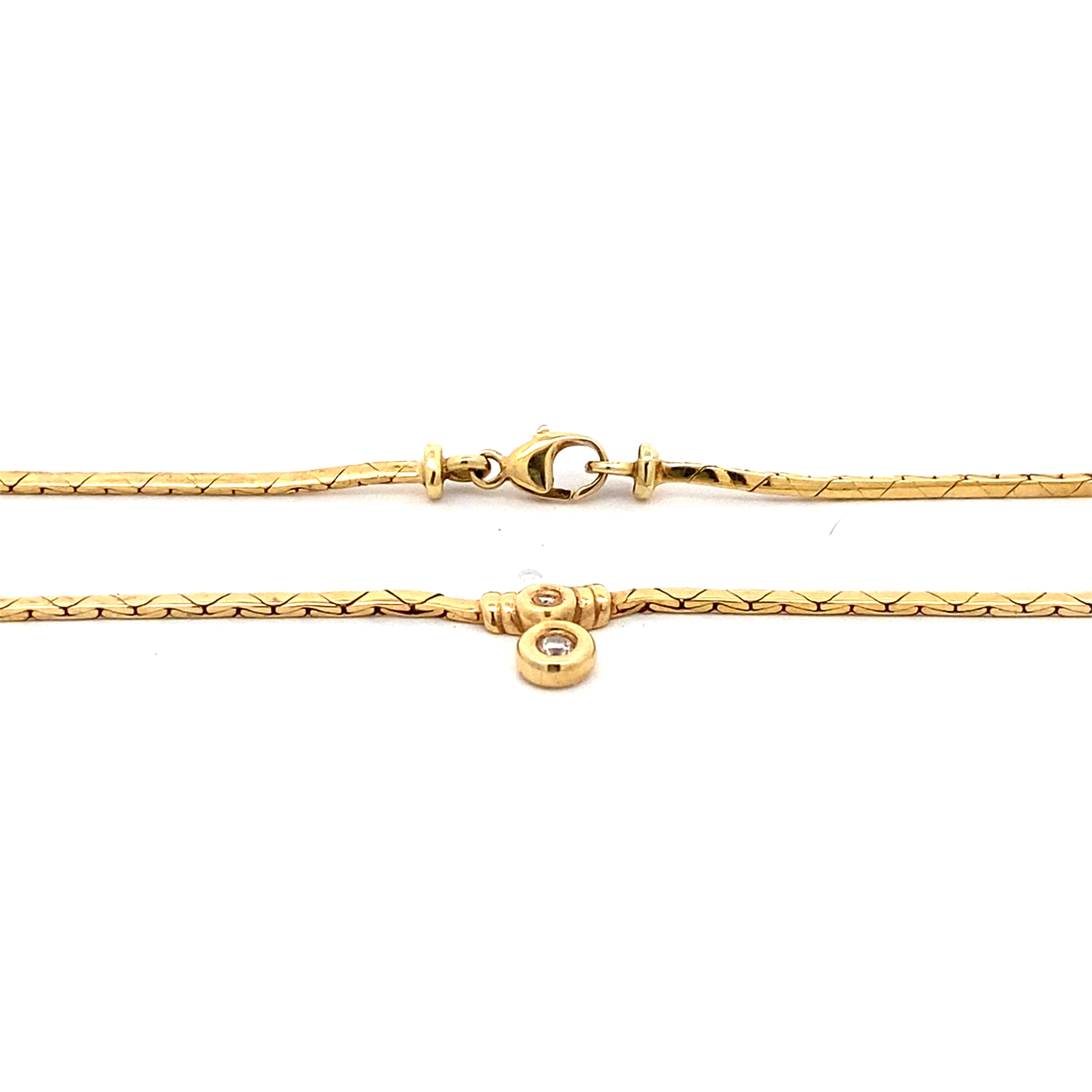 Collier Gelbgold 585 mit Brillanten ca.0,05ct und ca.0,01ct