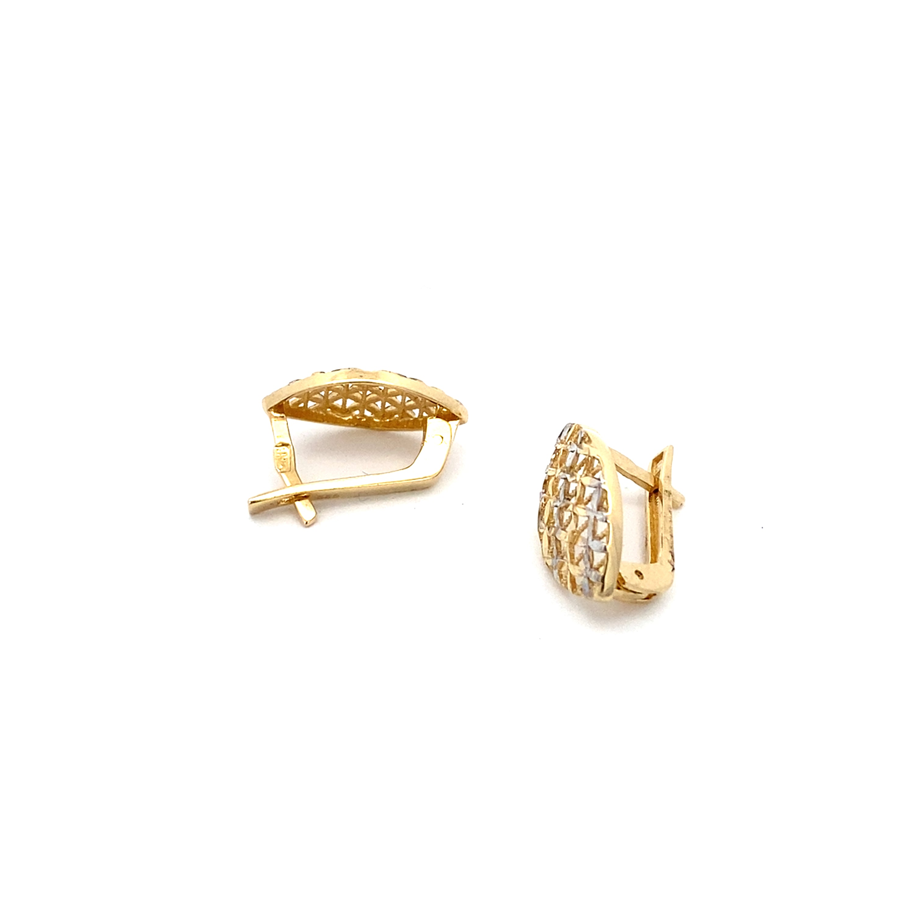 Ohrringe Gelbgold und Weißgold