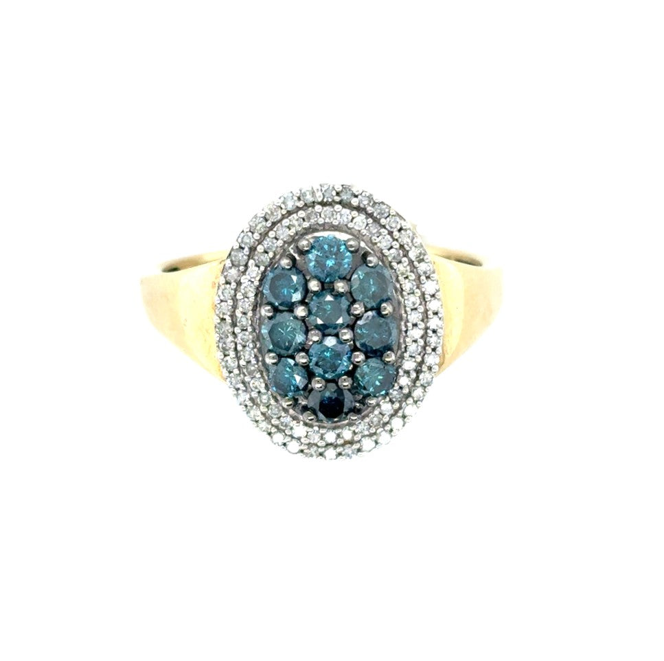 Damenring Gelbgold Diamanten 375/9kt Gr. 63