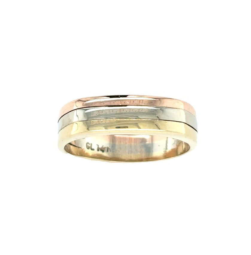 Ring  Gelb-/Weiß-/Rotgold 585/14kt Gr. 57