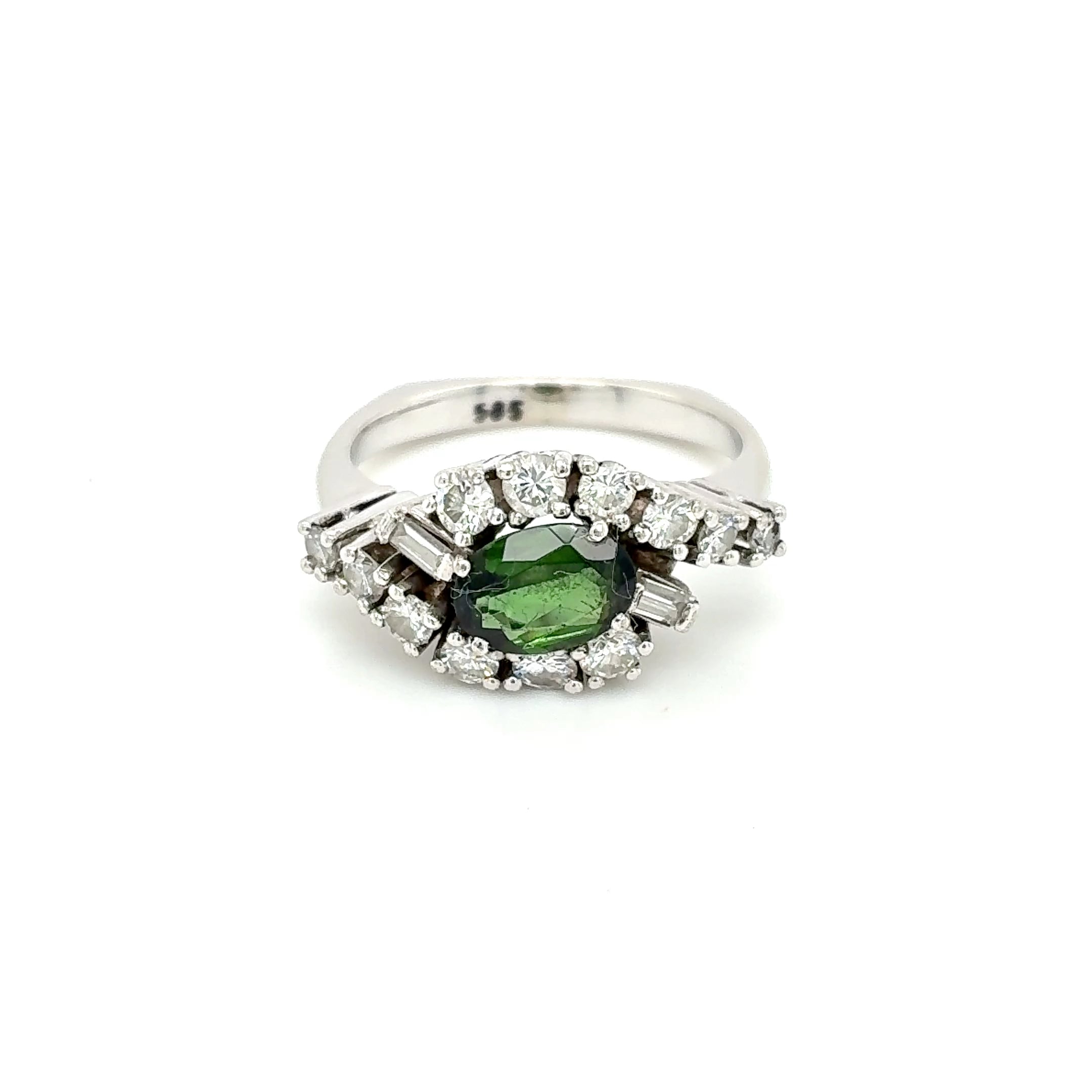 Damenring Weißgold 585 14kt Gold Brillanten Gr.51