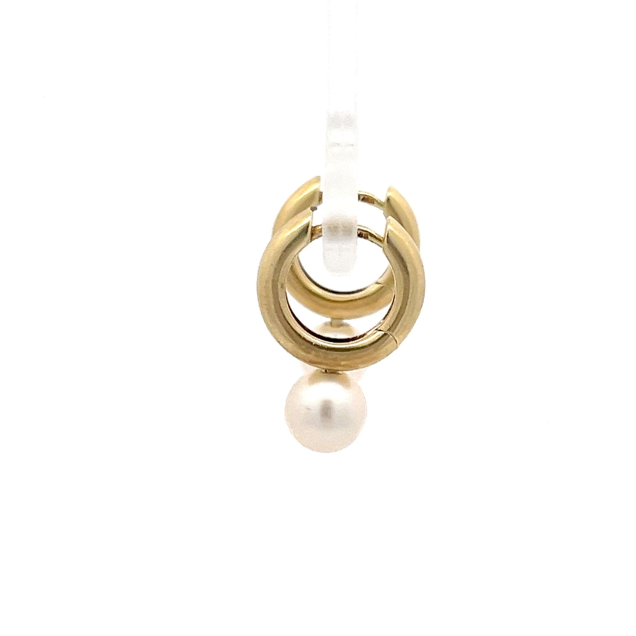 Perlenohrringe Gelb Gold 585 14 Karat