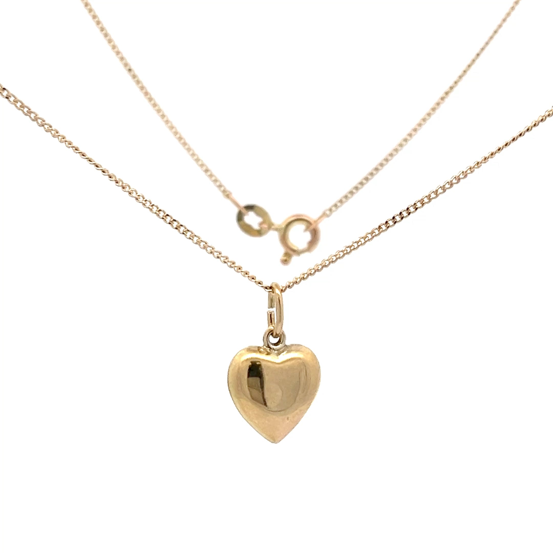 Kette mit Herz Anhänger Gelb Gold 333 8 Karat Schmuck