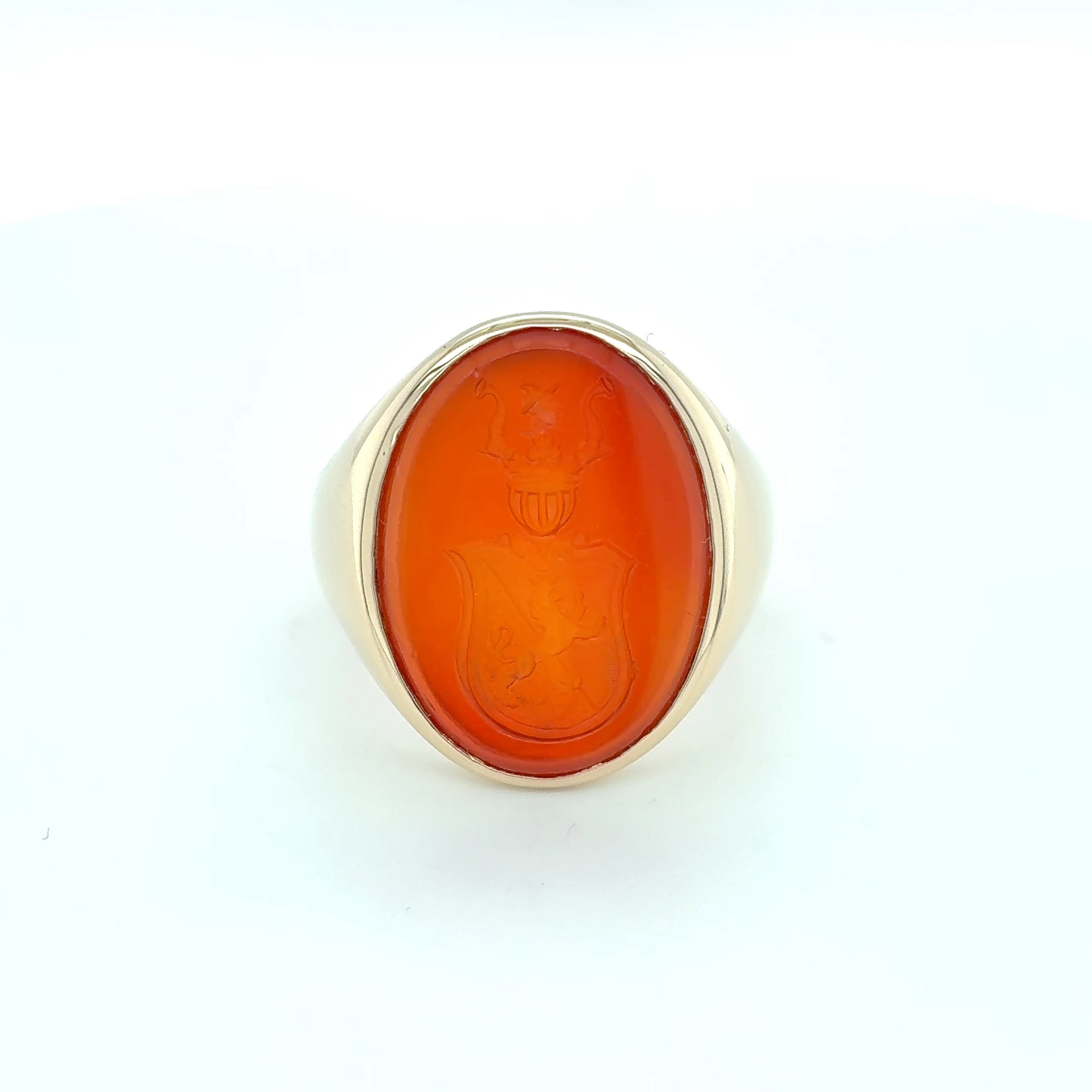 Siegelring Ring 585 Gelbgold 14kt Gold Gr. 68