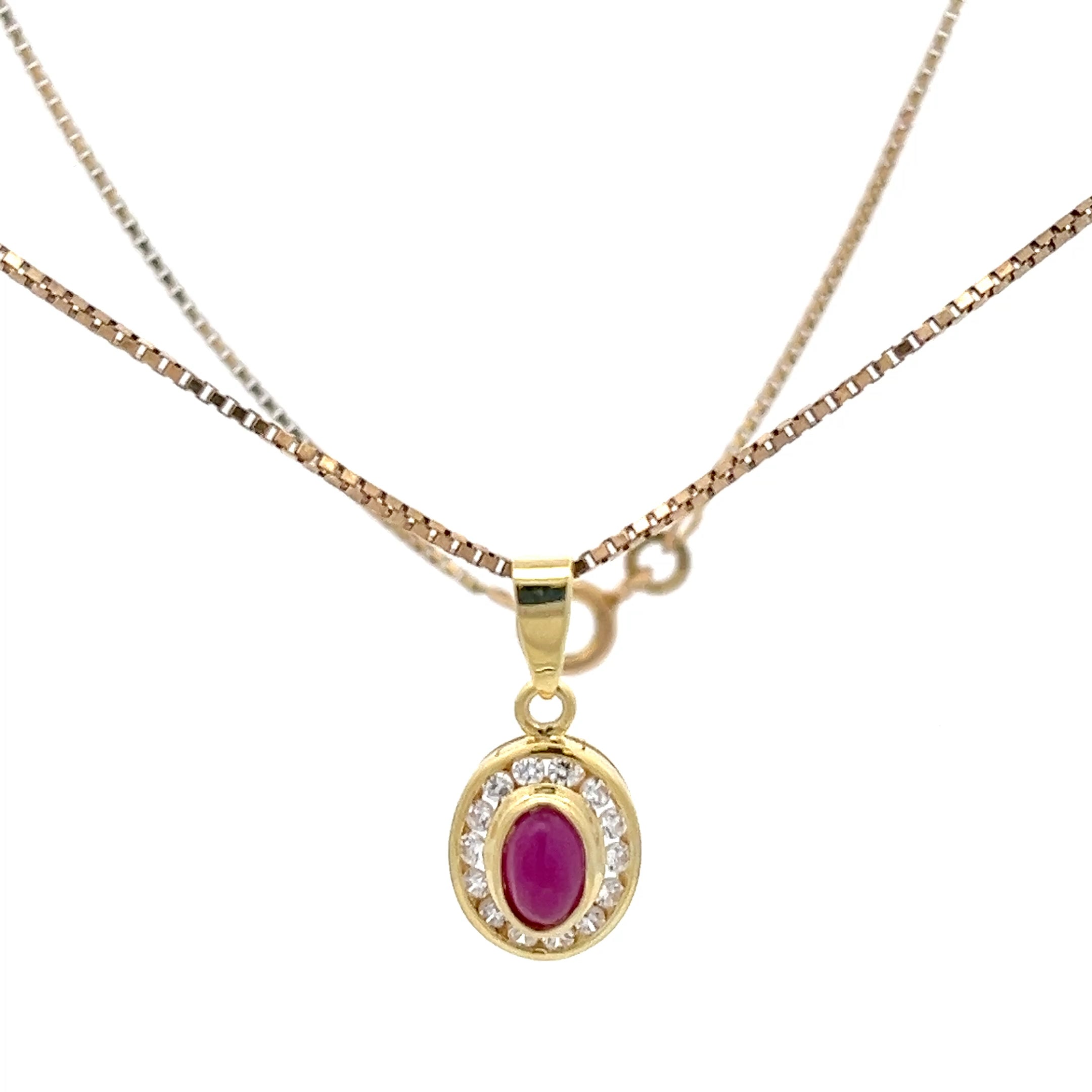 Kette mit Anhänger Gelb Gold 333 8 Karat Schmuck