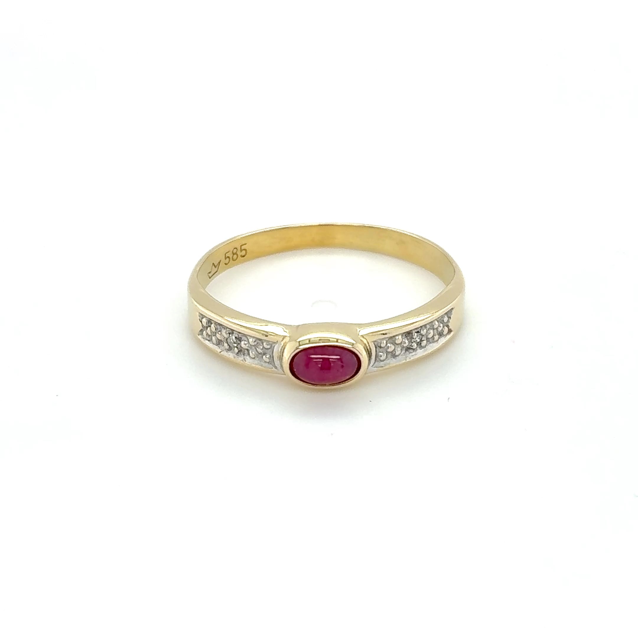 Damenring Ring 585 Gelbgold 14kt Gold Gr. 60