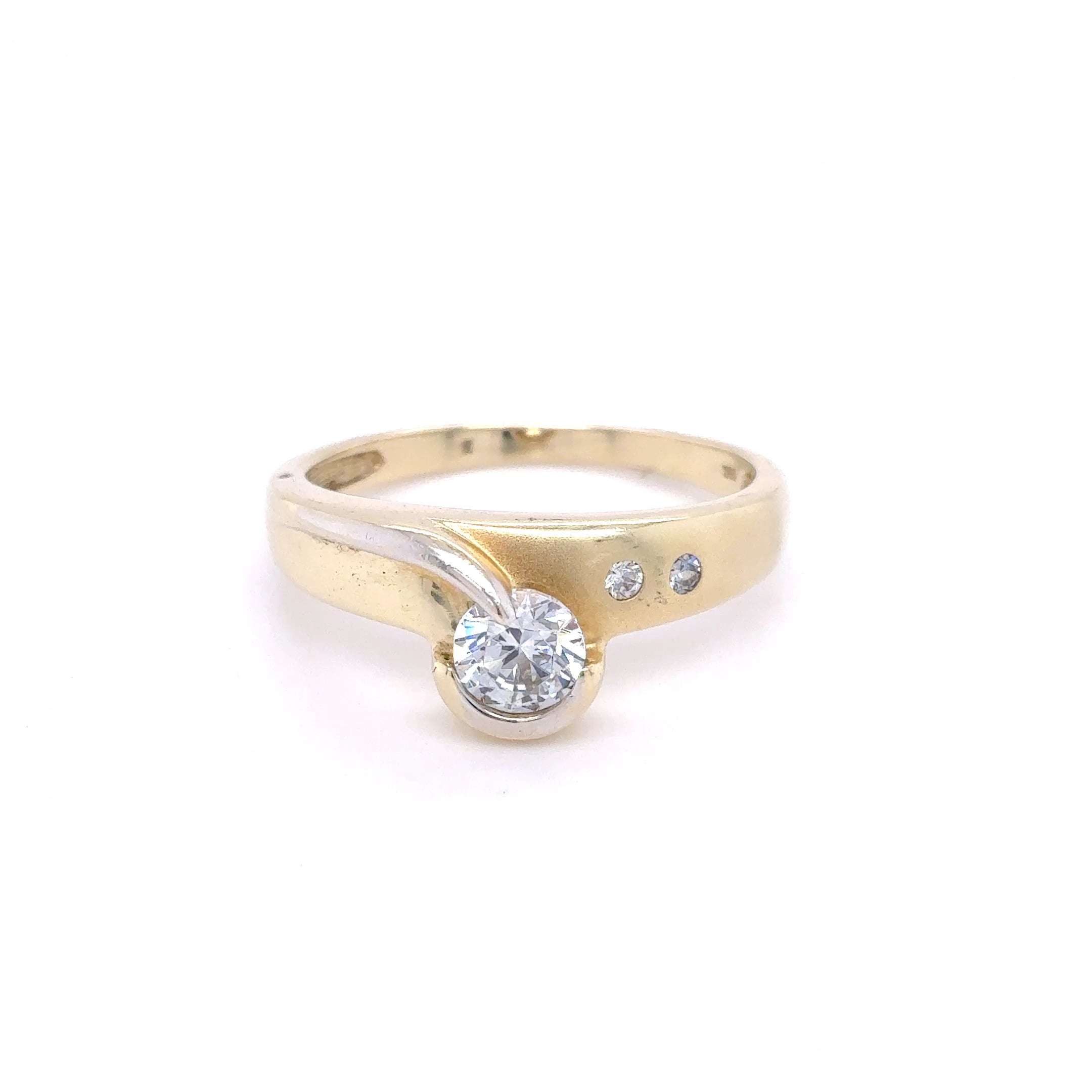 Damenring Ring 585 Gelbgold 14kt Gold Gr.58