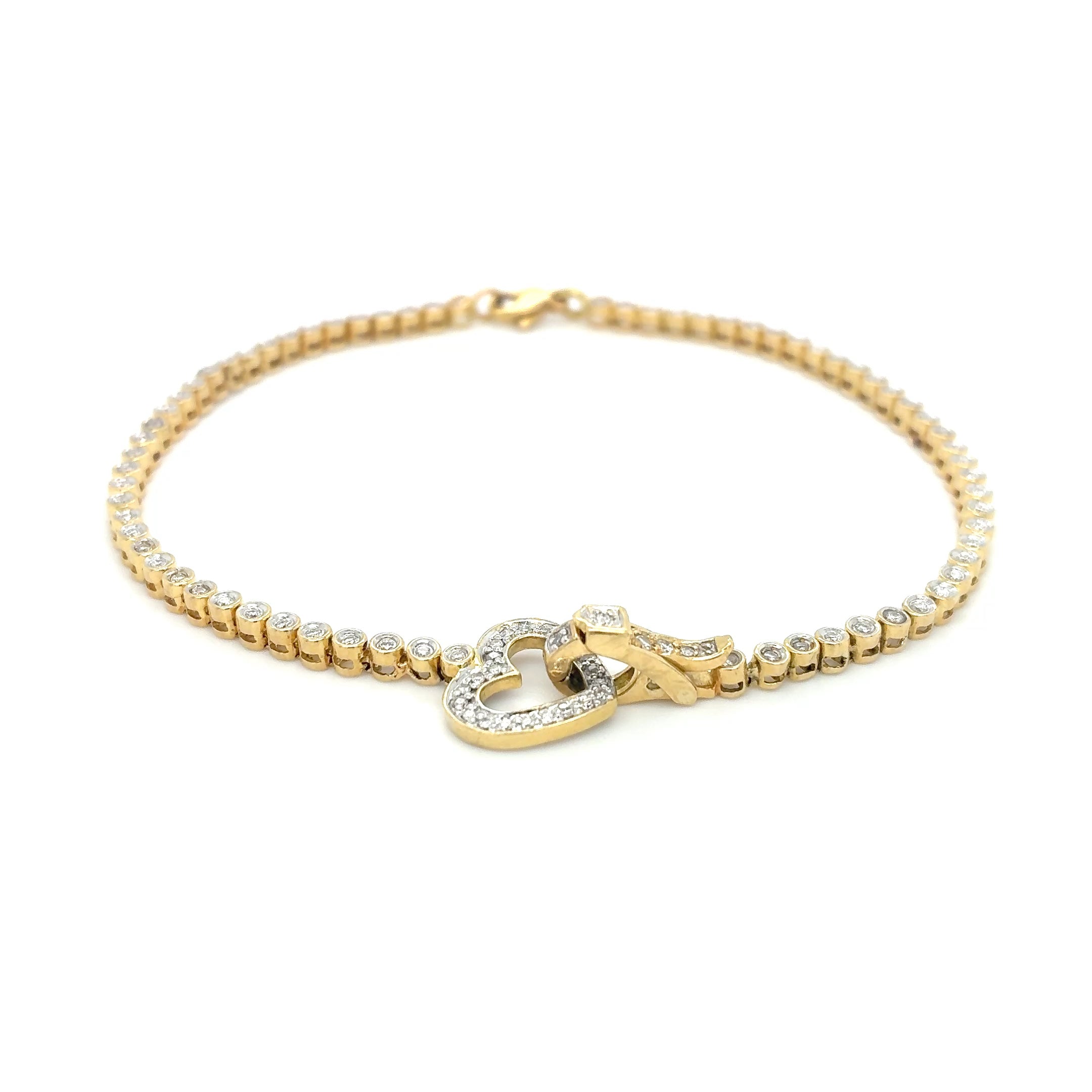 Armband Brillanten Gold 750 Gelbgold 18Karat