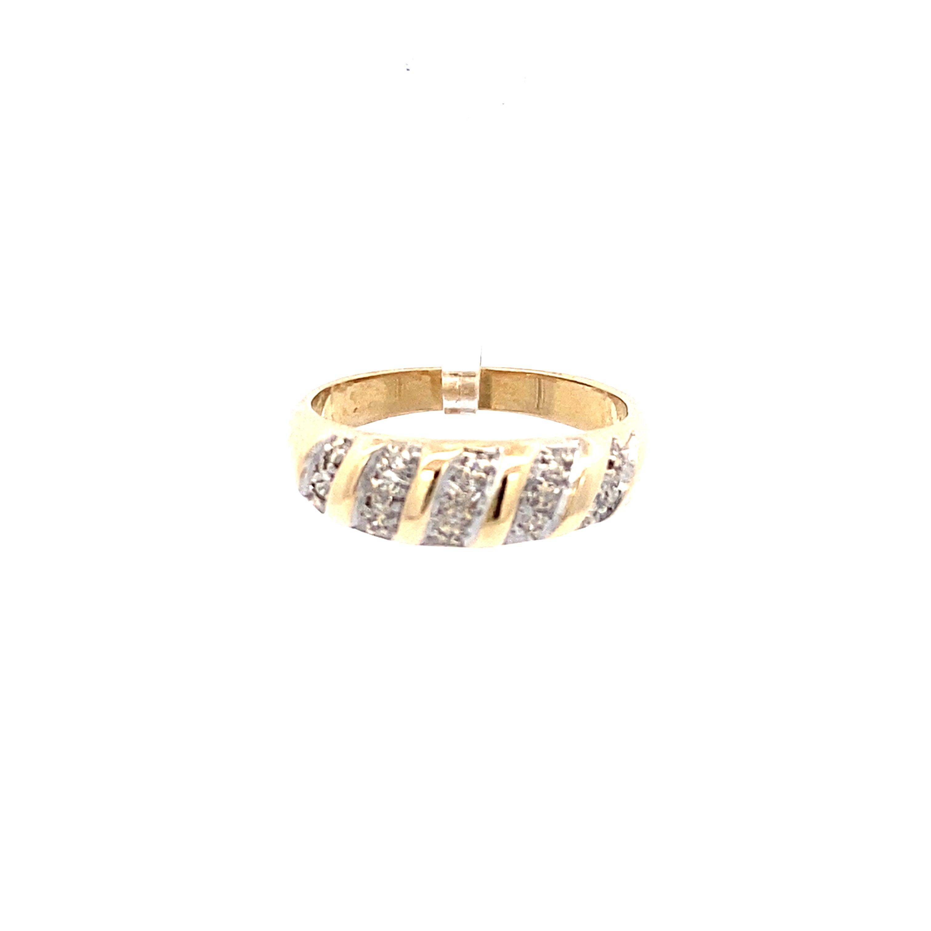 Damenring Gelbgold/Weißgold 333 mit 13 Brillanten