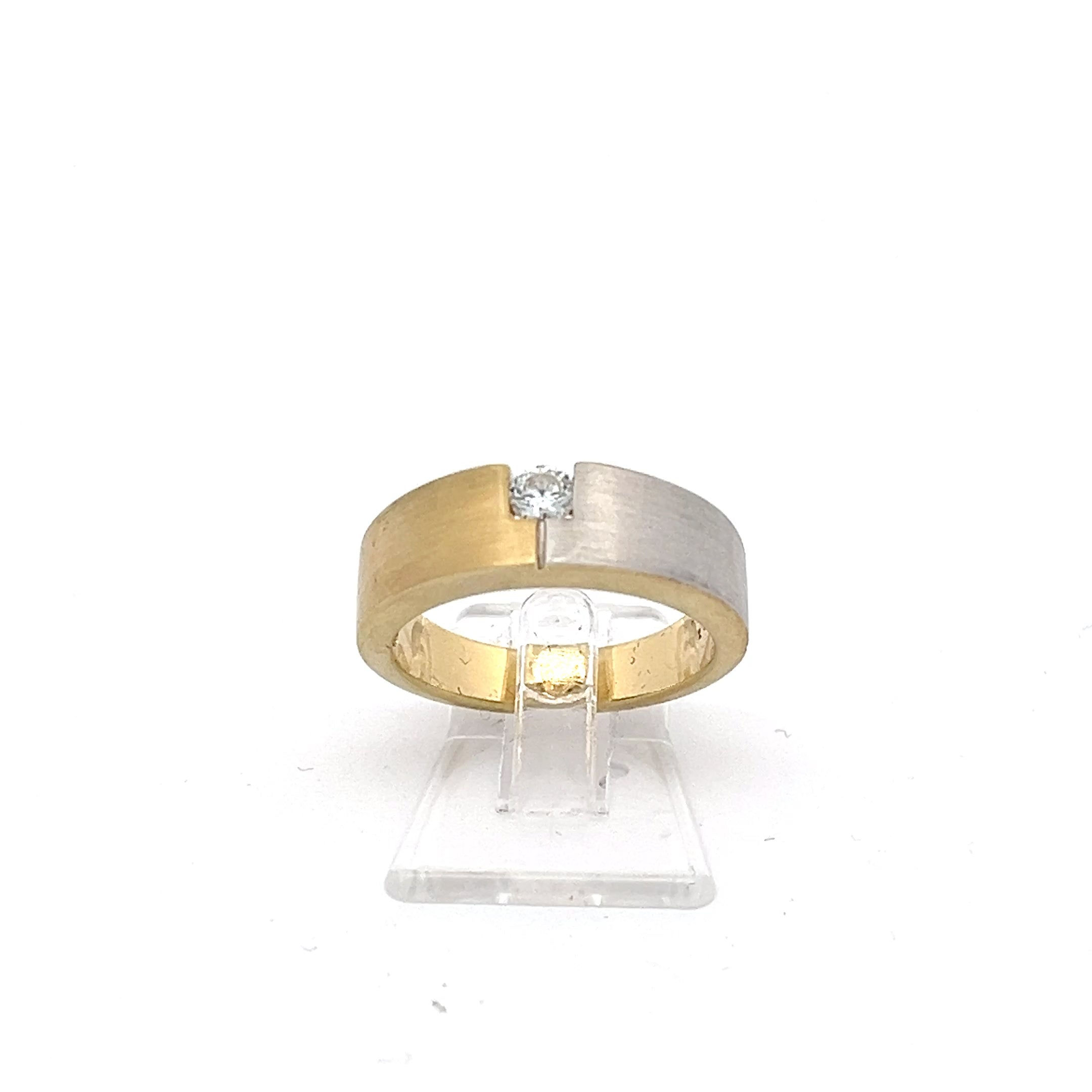Damenring Gelbgold/ Weißgold 333/8kt Zirkonia Gr.51