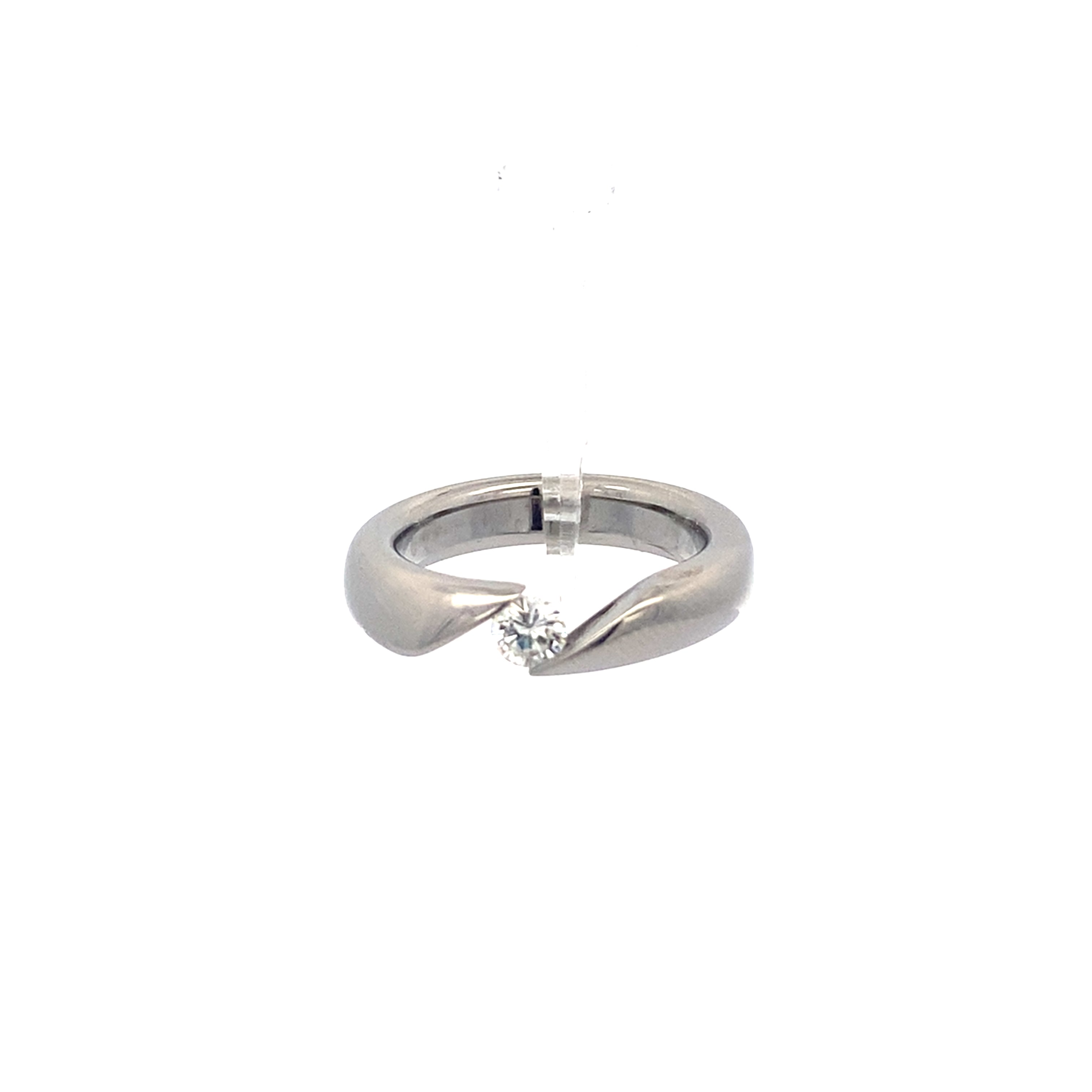 Spannring Titan mit einem Brillant ca.0,24 ct