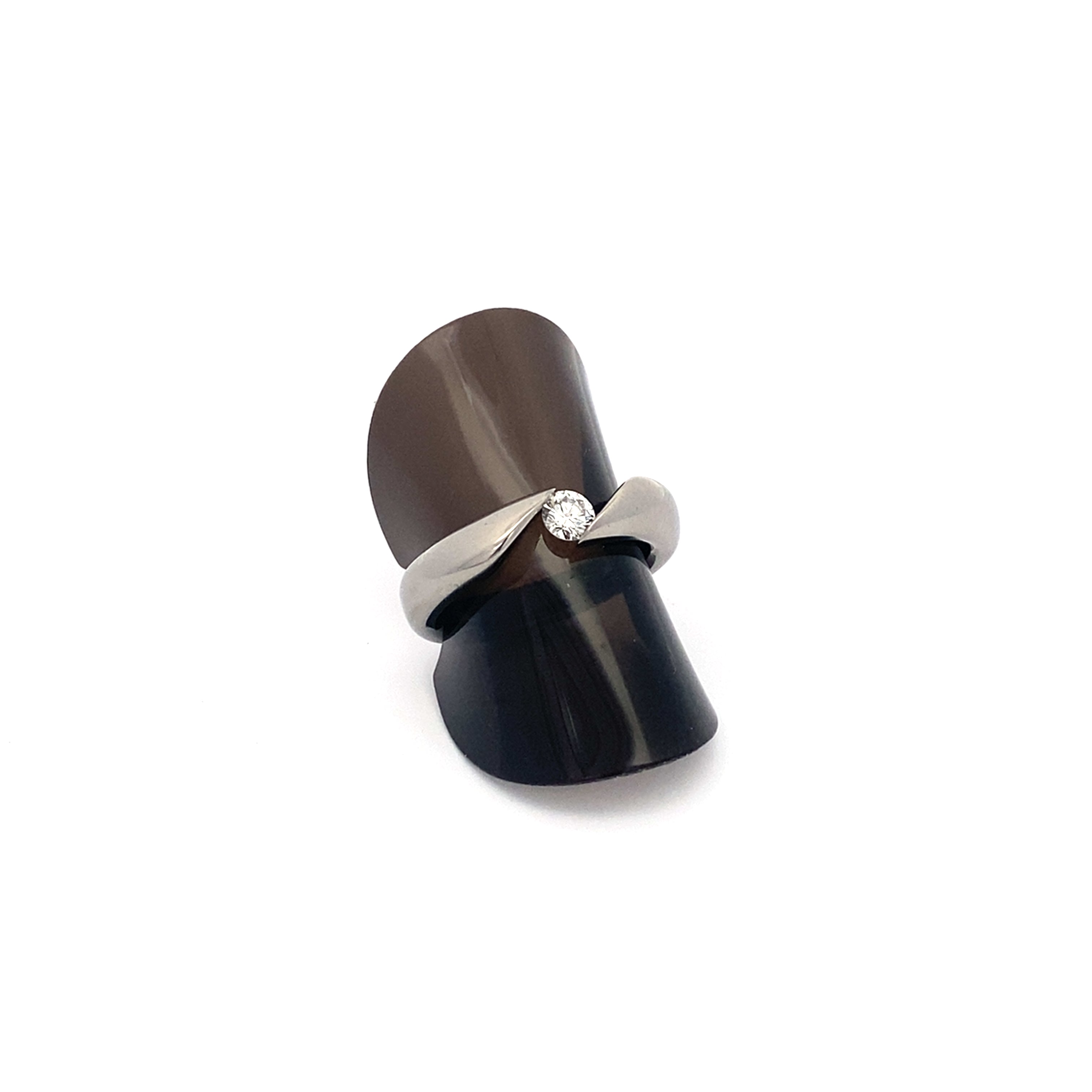 Spannring Titan mit einem Brillant ca.0,24 ct