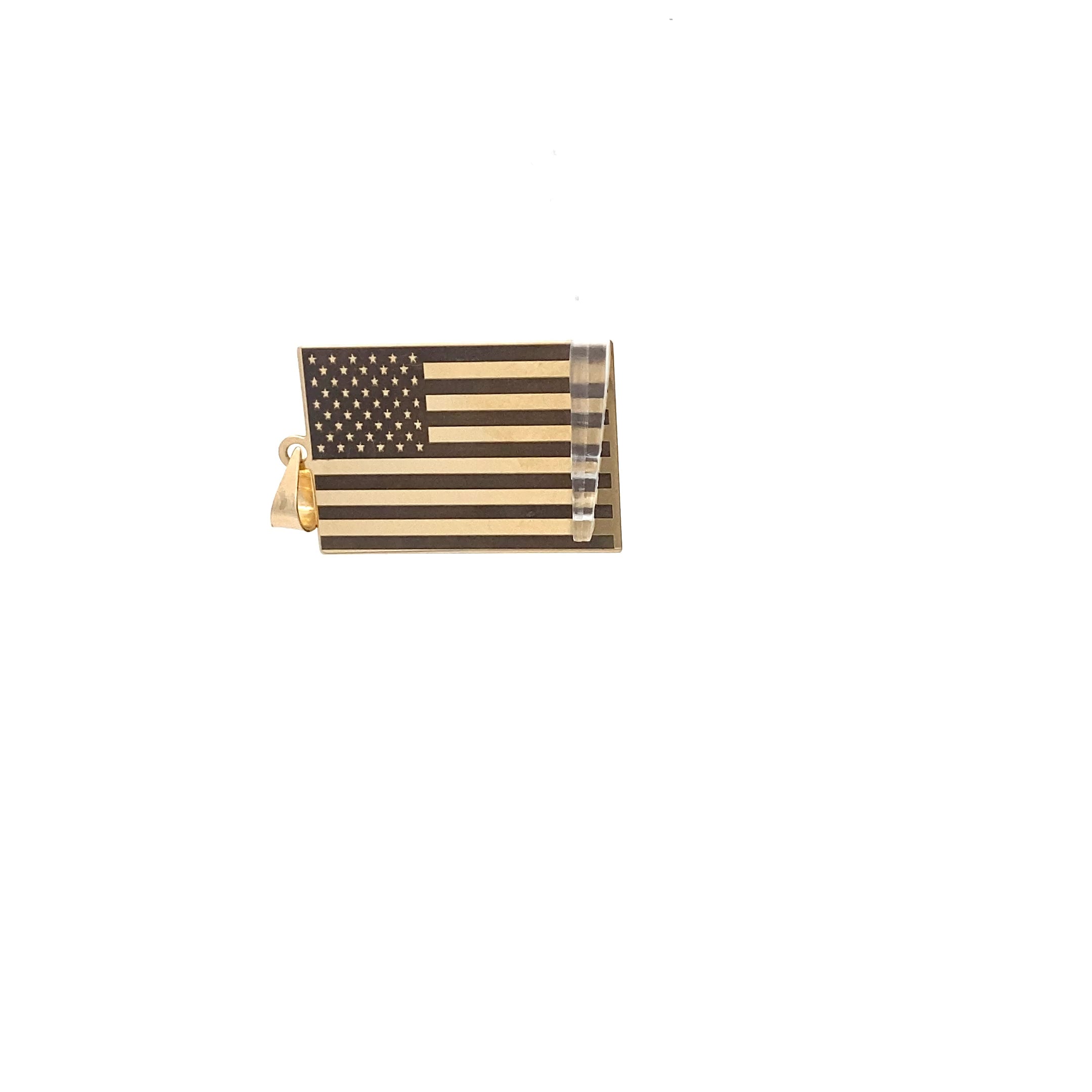 USA Flagge 585 Anhänger Gold