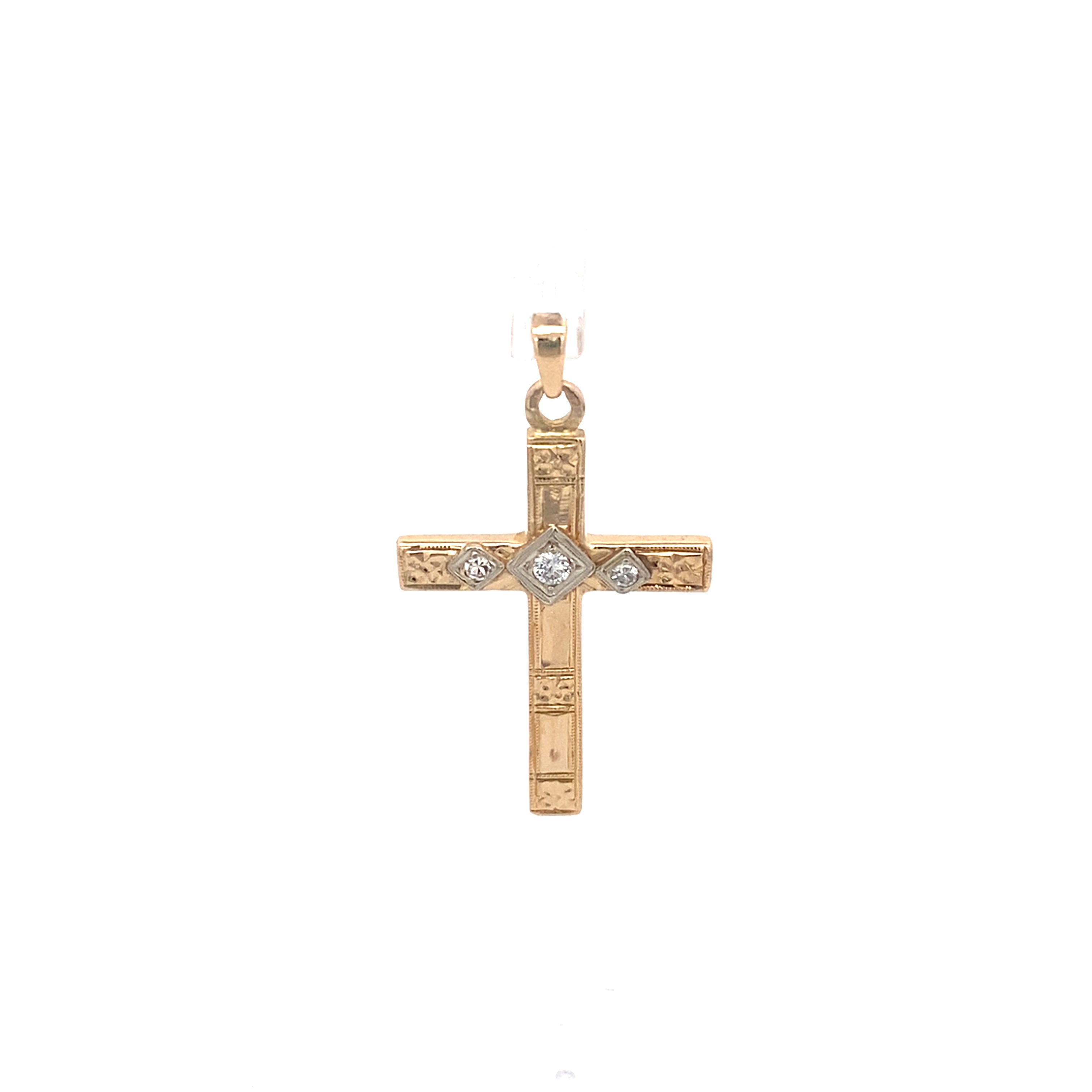 Schmuckanhänger "Kreuz" Gelbgold 585