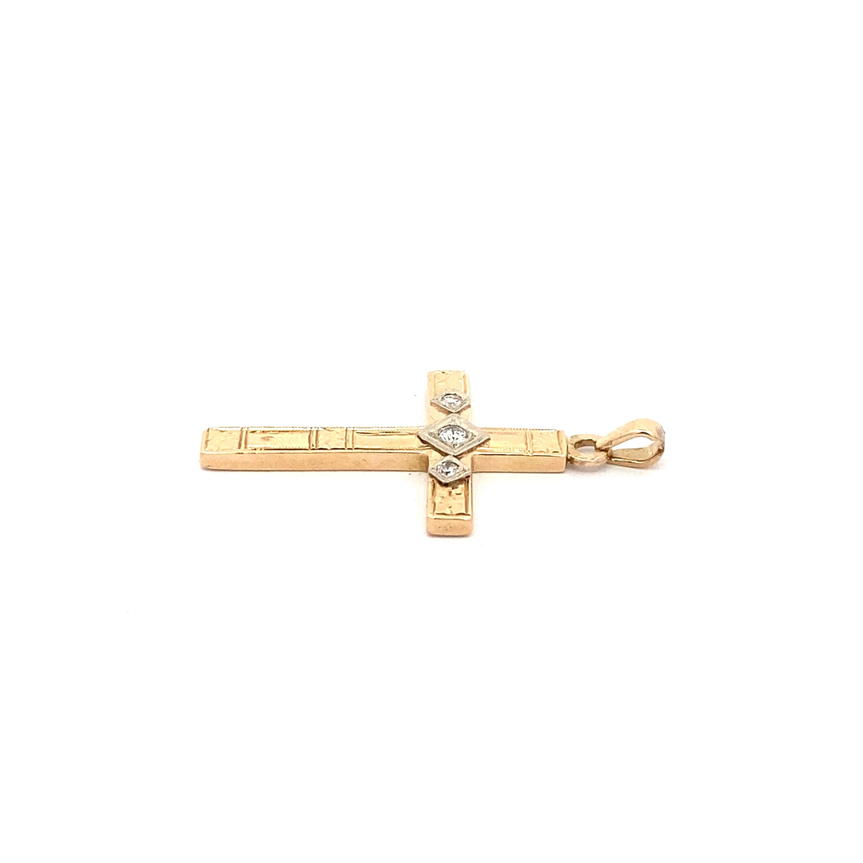 Schmuckanhänger "Kreuz" Gelbgold 585