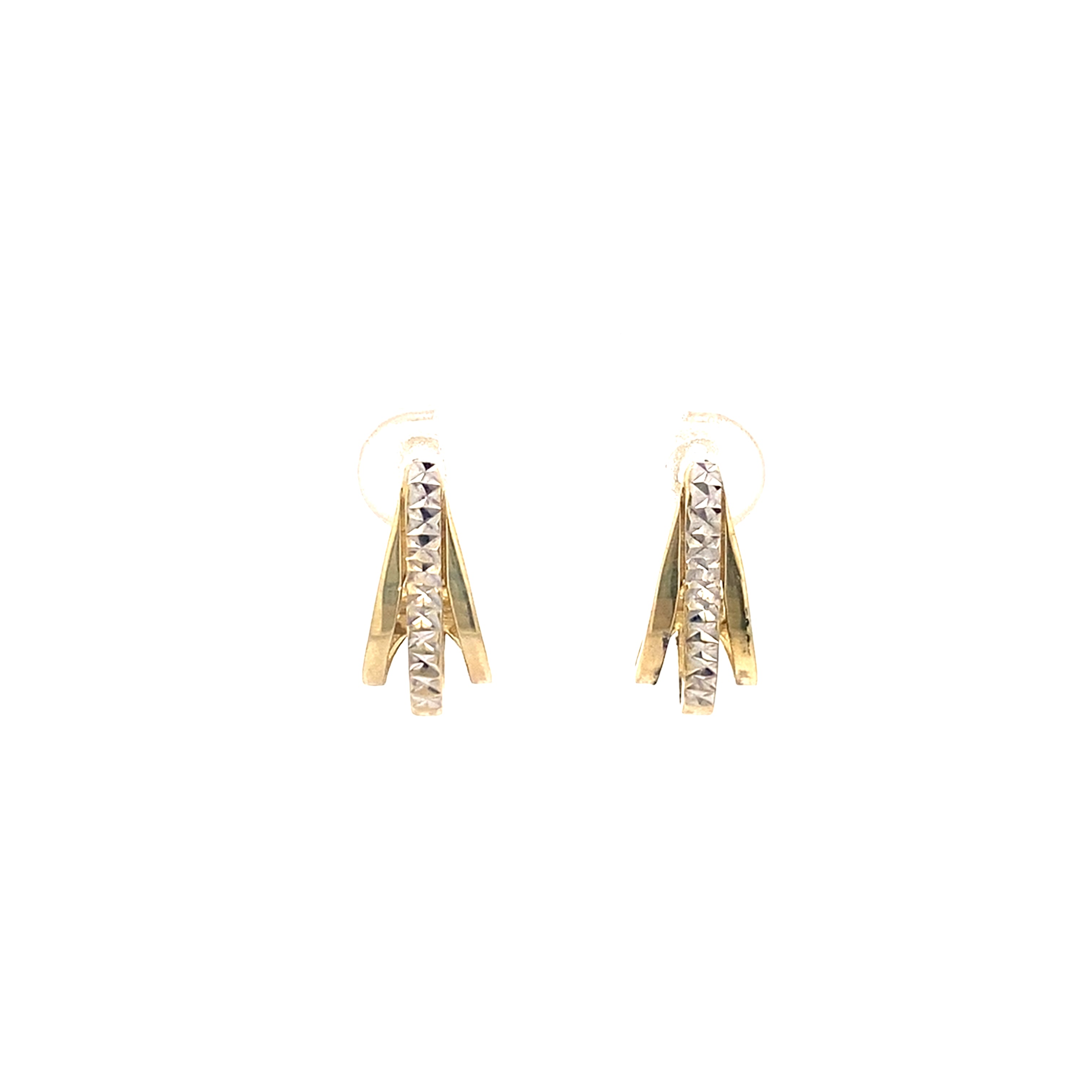 Ohrringe Gelbgold und Weißgold 585