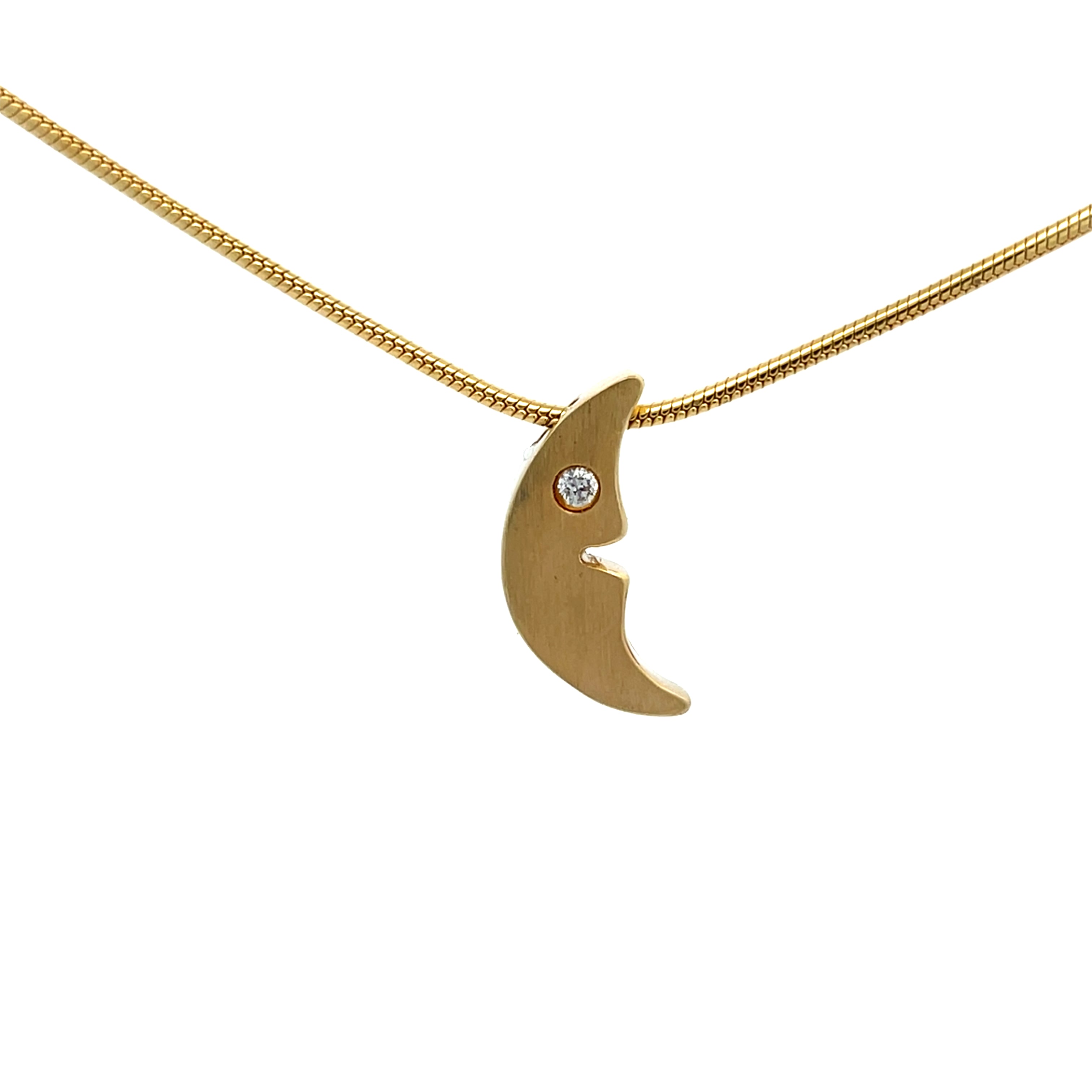 Halbmond Kette Gelb Gold 333 8 Karat